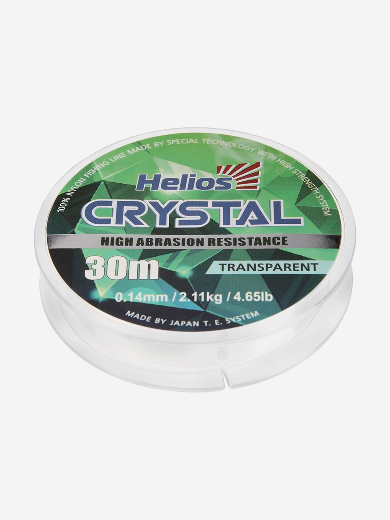 

Леска для рыбалки Helios CRYSTAL Nylon 0,14мм, 30м, 2,11кг, прозрачный, Серый