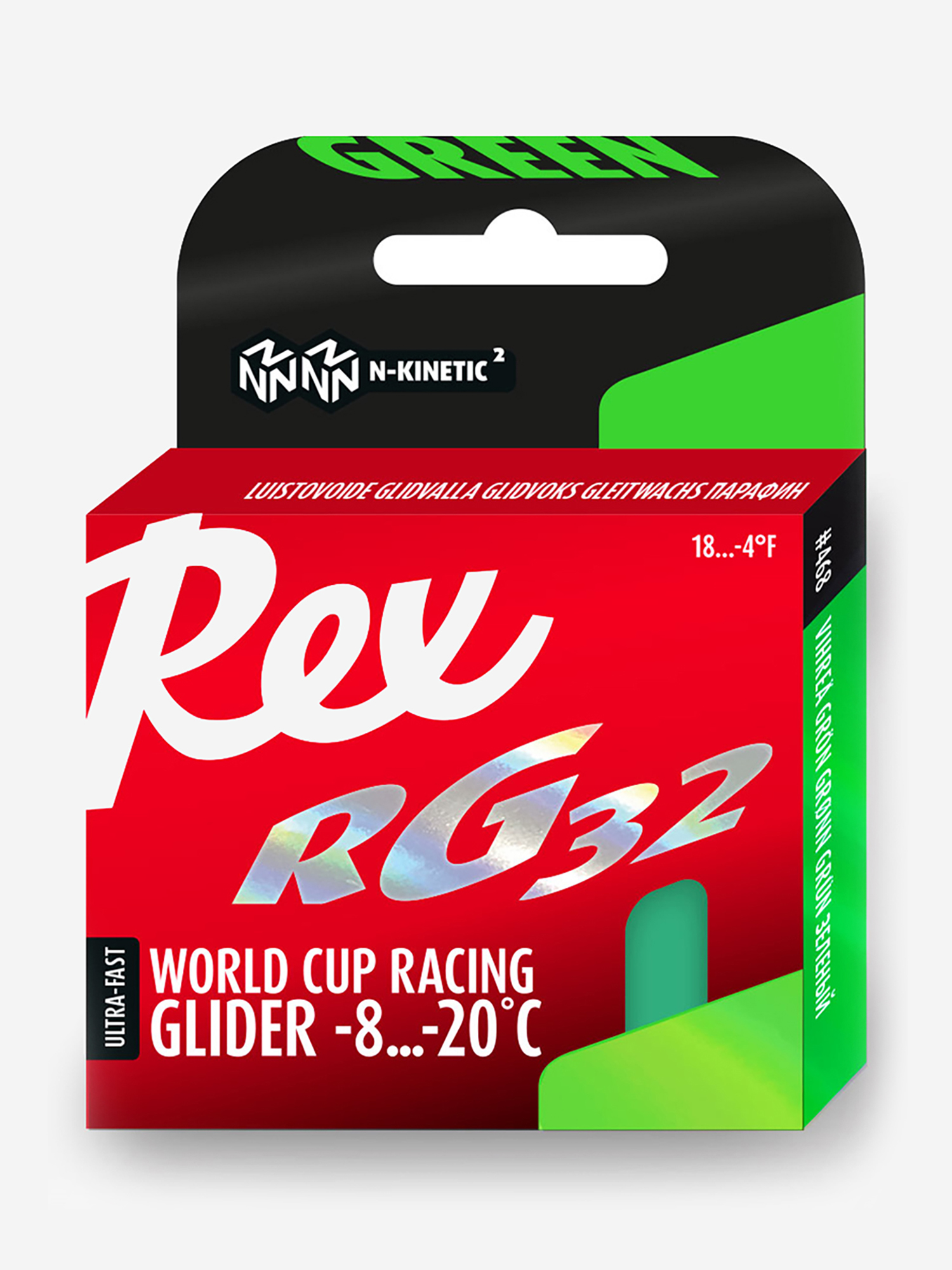 

Гоночный парафин REX RG32 Green, 40г, Зеленый
