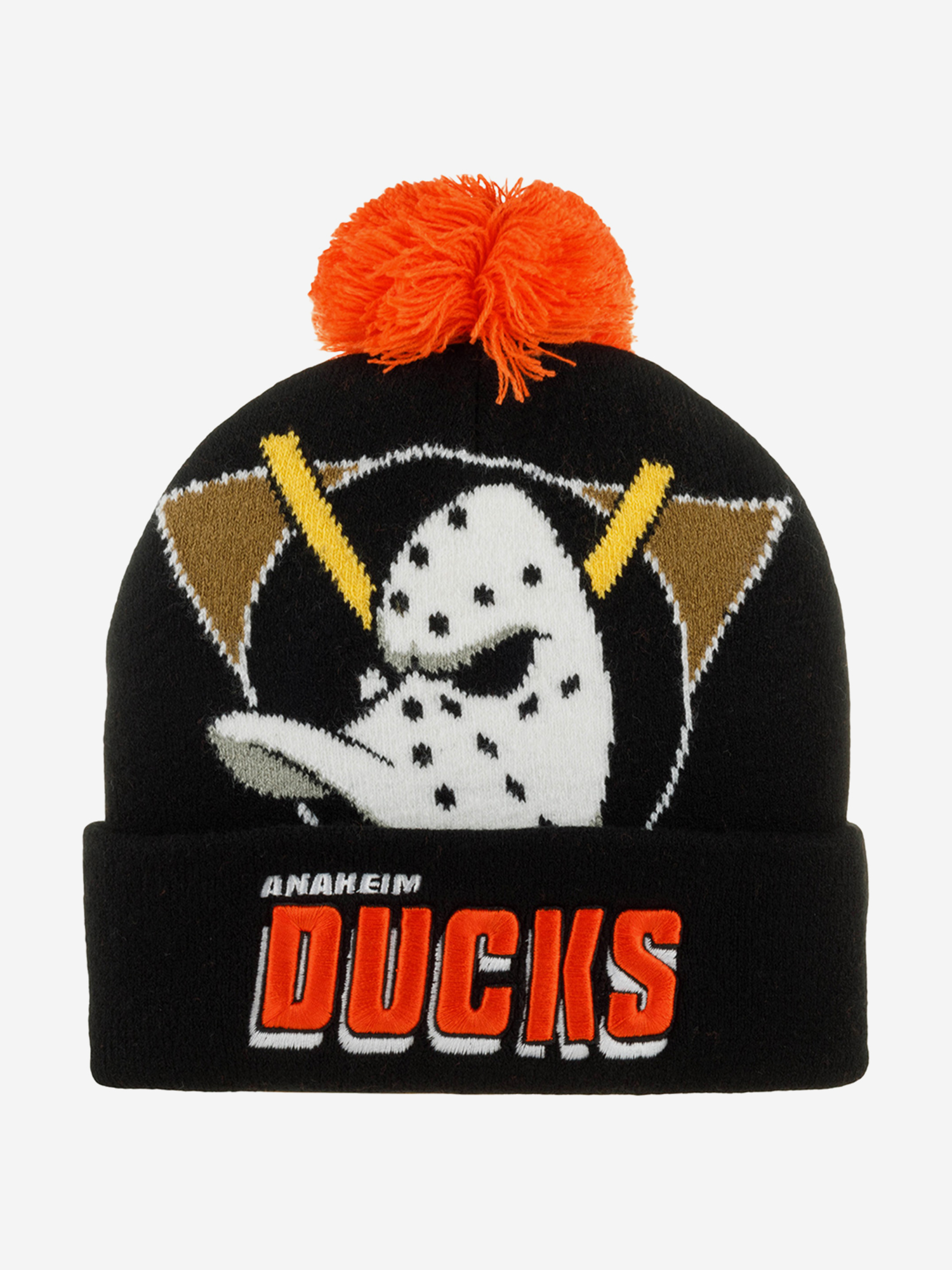 Изображение товара Шапка с помпоном MITCHELL NESS KTPCDX22016-ADUBLCK Anaheim Ducks NHL