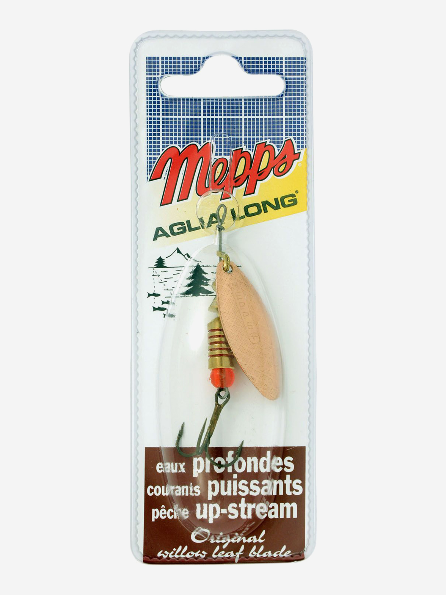 

Блесна вращающаяся MEPPS "Aglia Longue CU" №1+ (6г) блистер, Красный