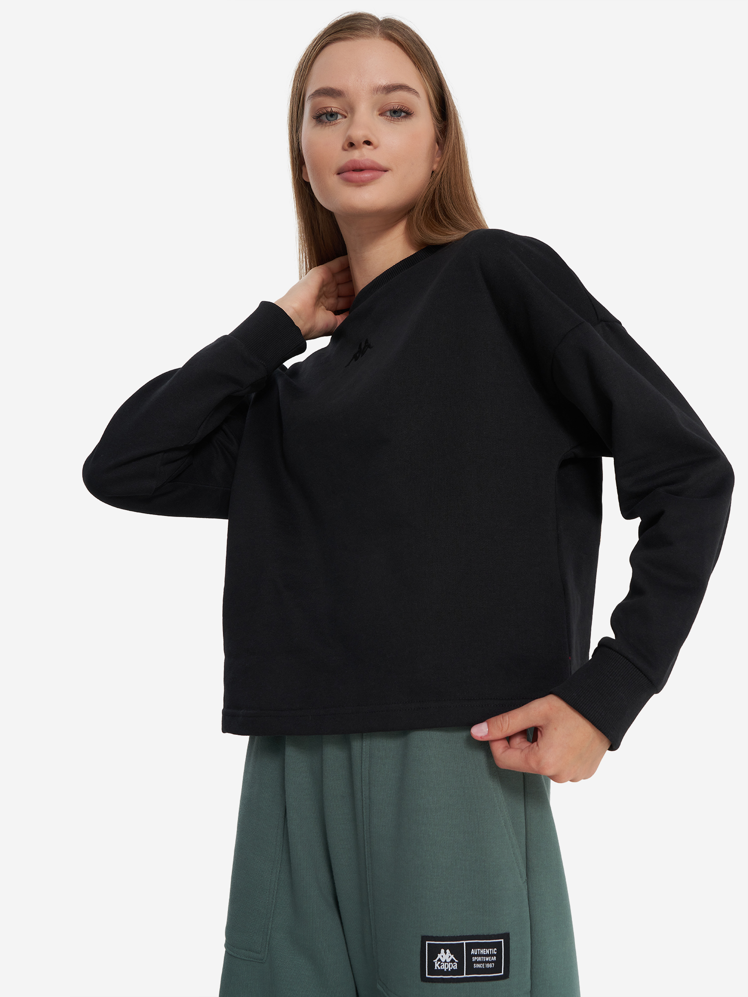 Свитшот Kappa, черный, арт. 33826