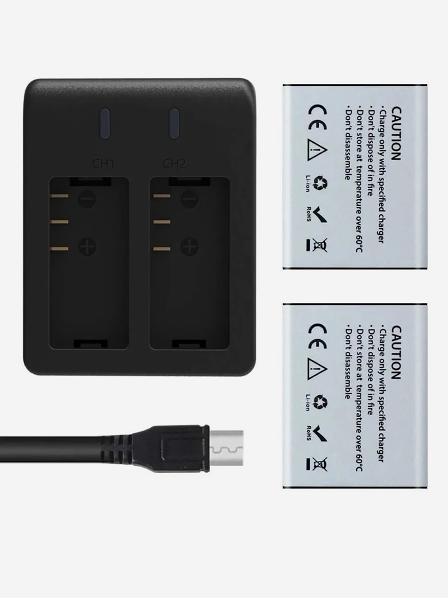 Изображение товара Аккумуляторы AKASO Brave 4 Pro для экшн-камеры 2700 мАч с двойным зарядным устройством Изображение товара Аккумуляторы AKASO Brave 4 Pro для экшн-камеры 2700 мАч с двойным зарядным устройством