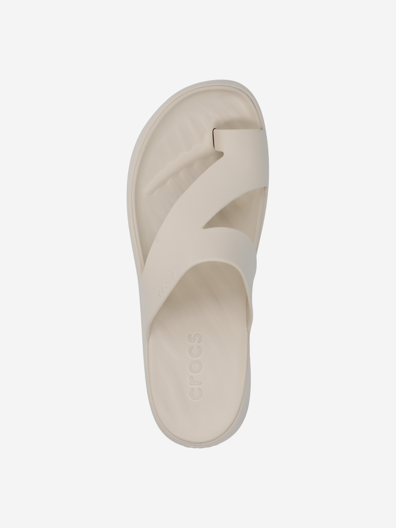 фото Шлепанцы женские crocs getaway platform toe loop, бежевый