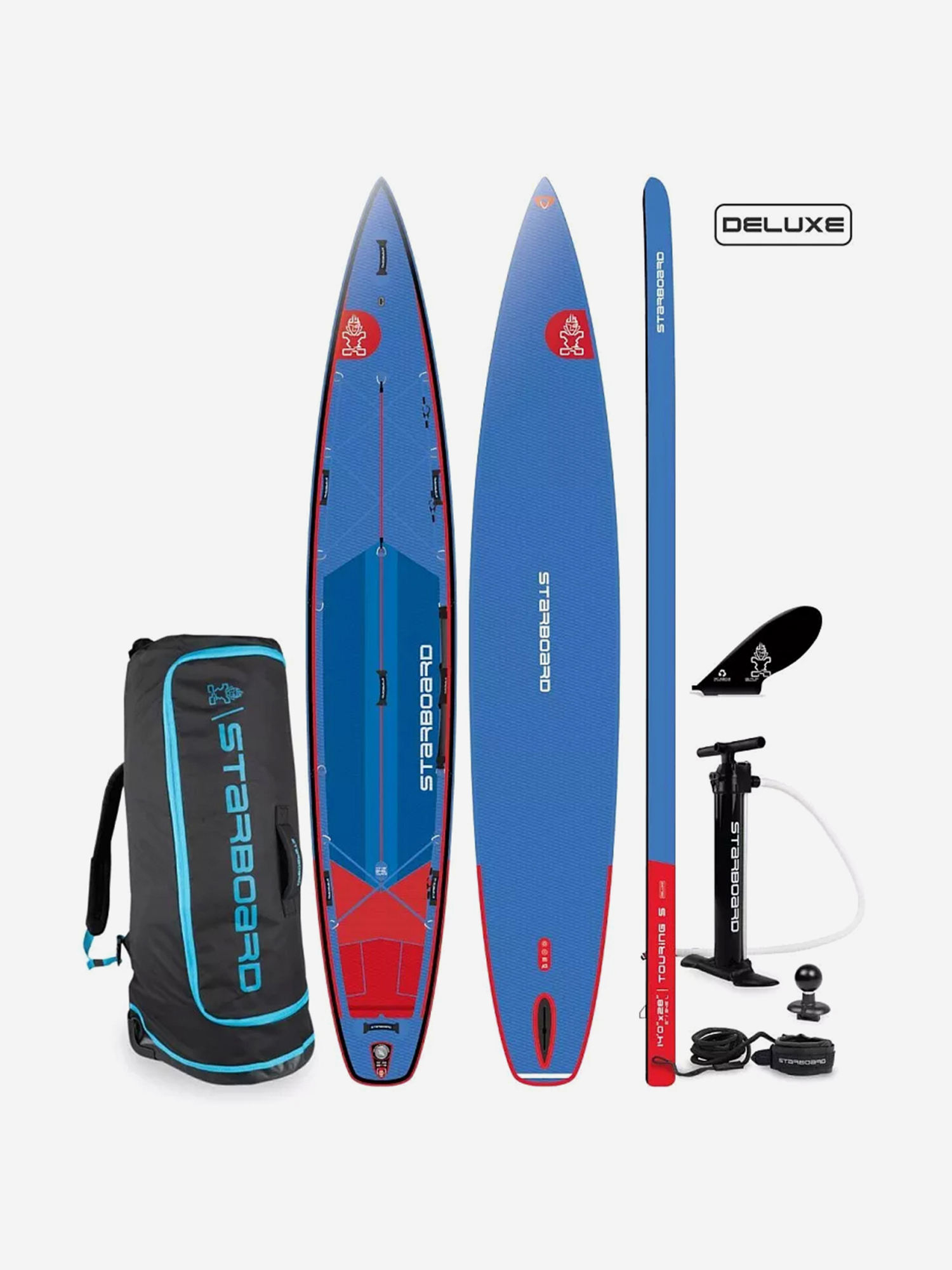 

Сапборд надувной двухслойный Starboard Touring S Deluxe 14.0x28x6, , Синий