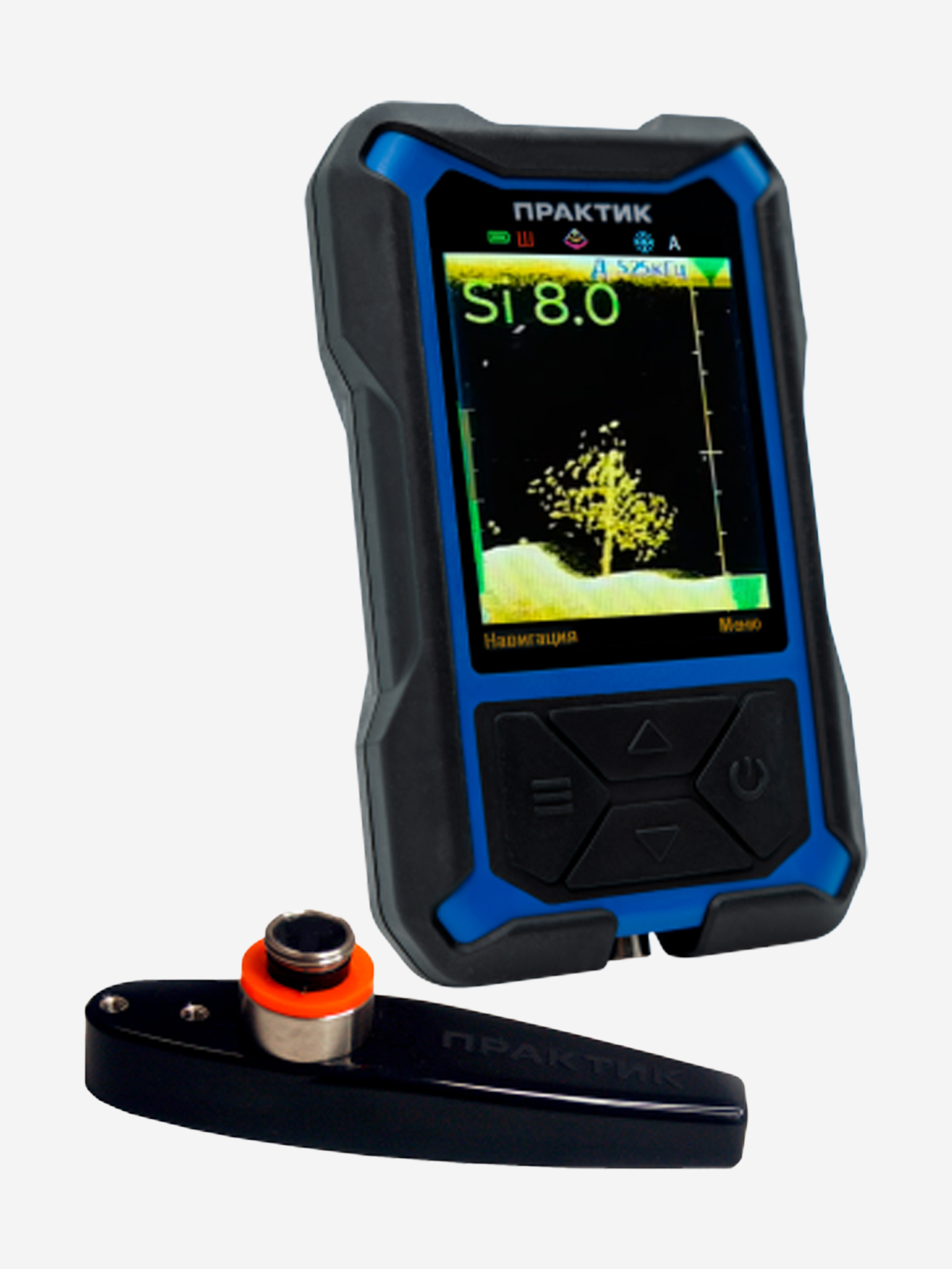 Изображение товара Эхолот "Практик 8 МАКС ДУО"Экран 3,5" (со стандартным и структурным датчиками), Черный