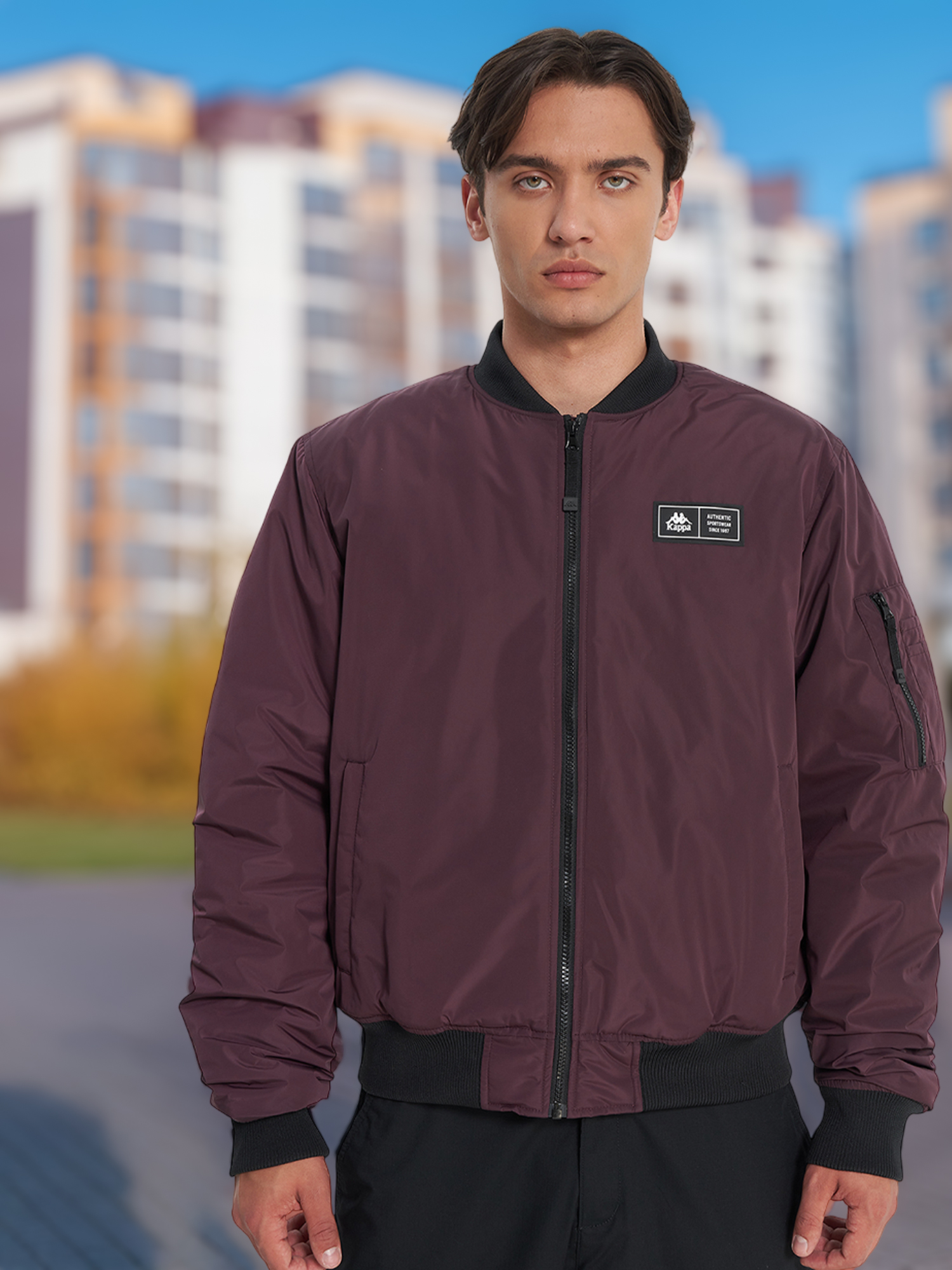 

Бомбер утепленный мужской Kappa, Красный