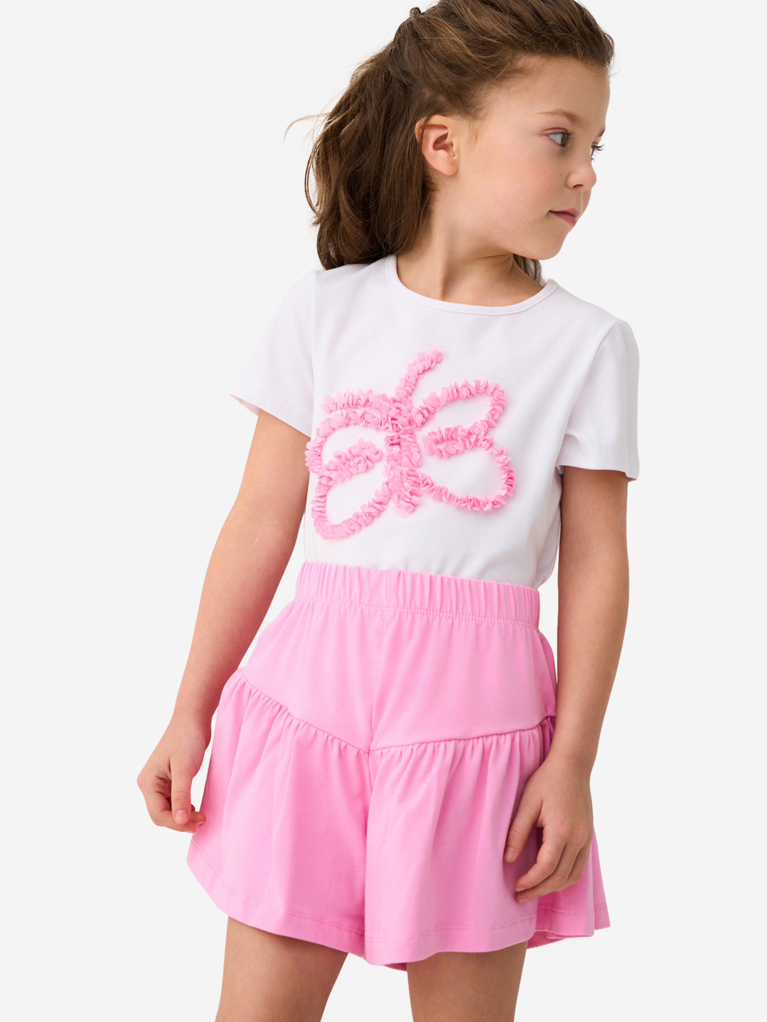 Изображение товара Комплект для девочек PlayToday Комплект футболка и шорты 95% хлопок