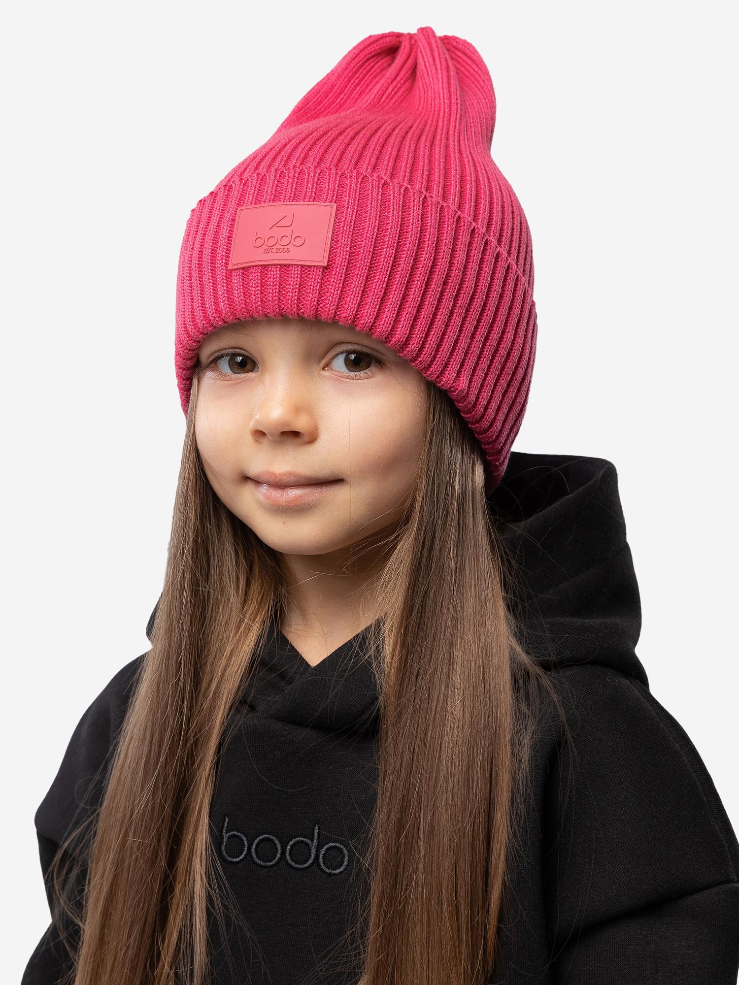 

Вязаная шапка для девочки bodo, Розовый