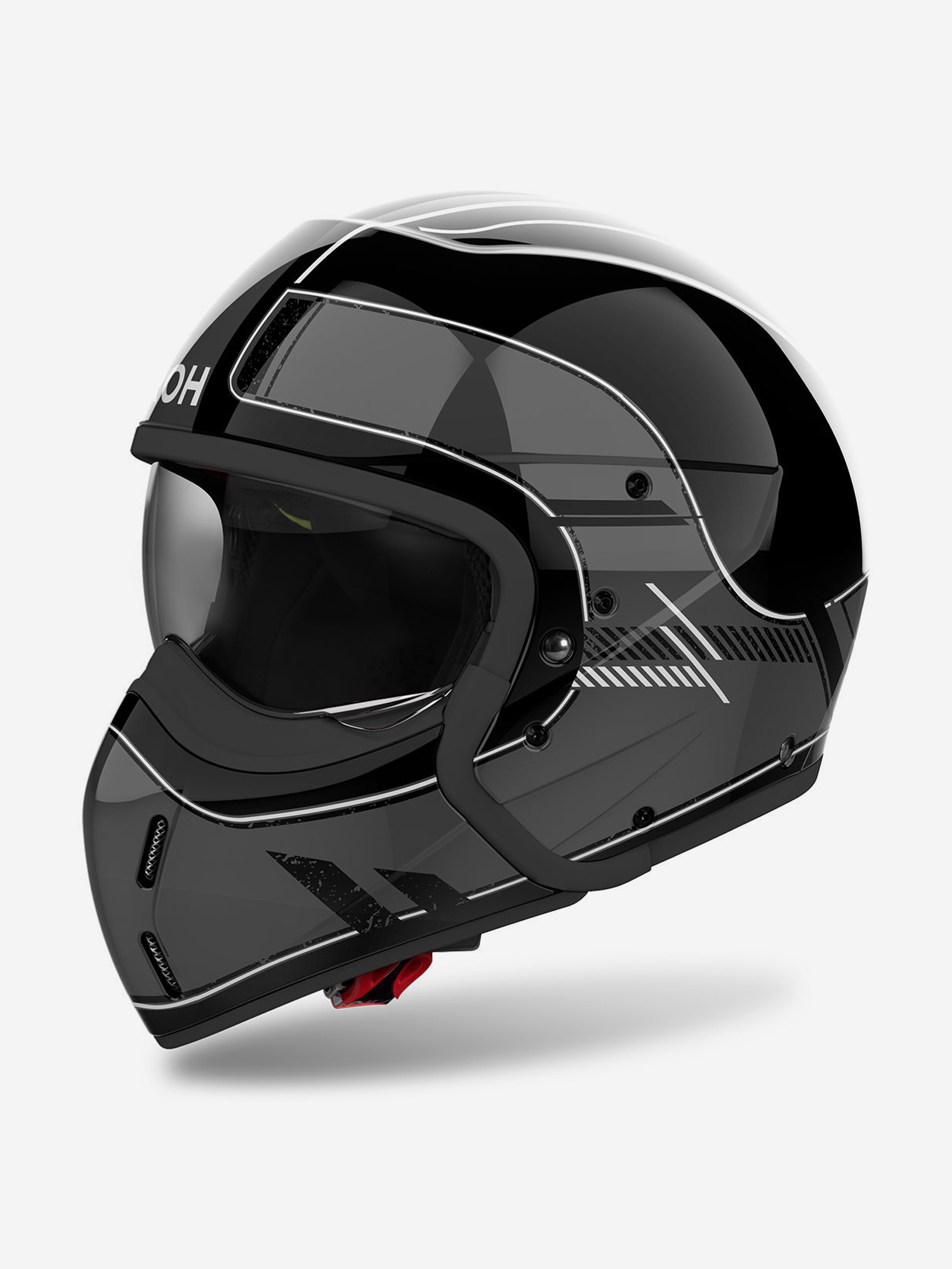 

Мотошлем Airoh J110 RASTER Dark Grey Gloss, Черный