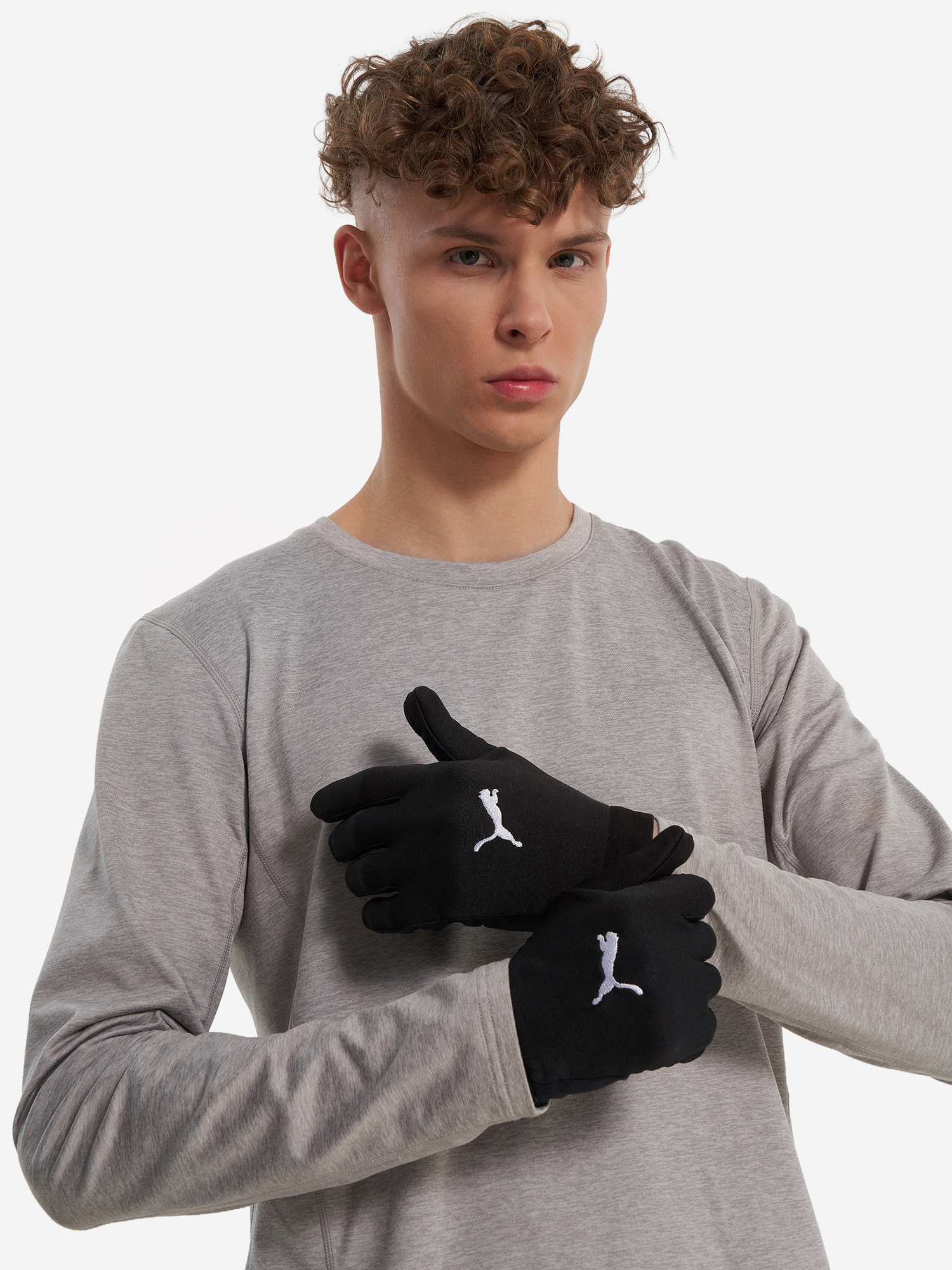 фото Перчатки puma individual winterized, черный