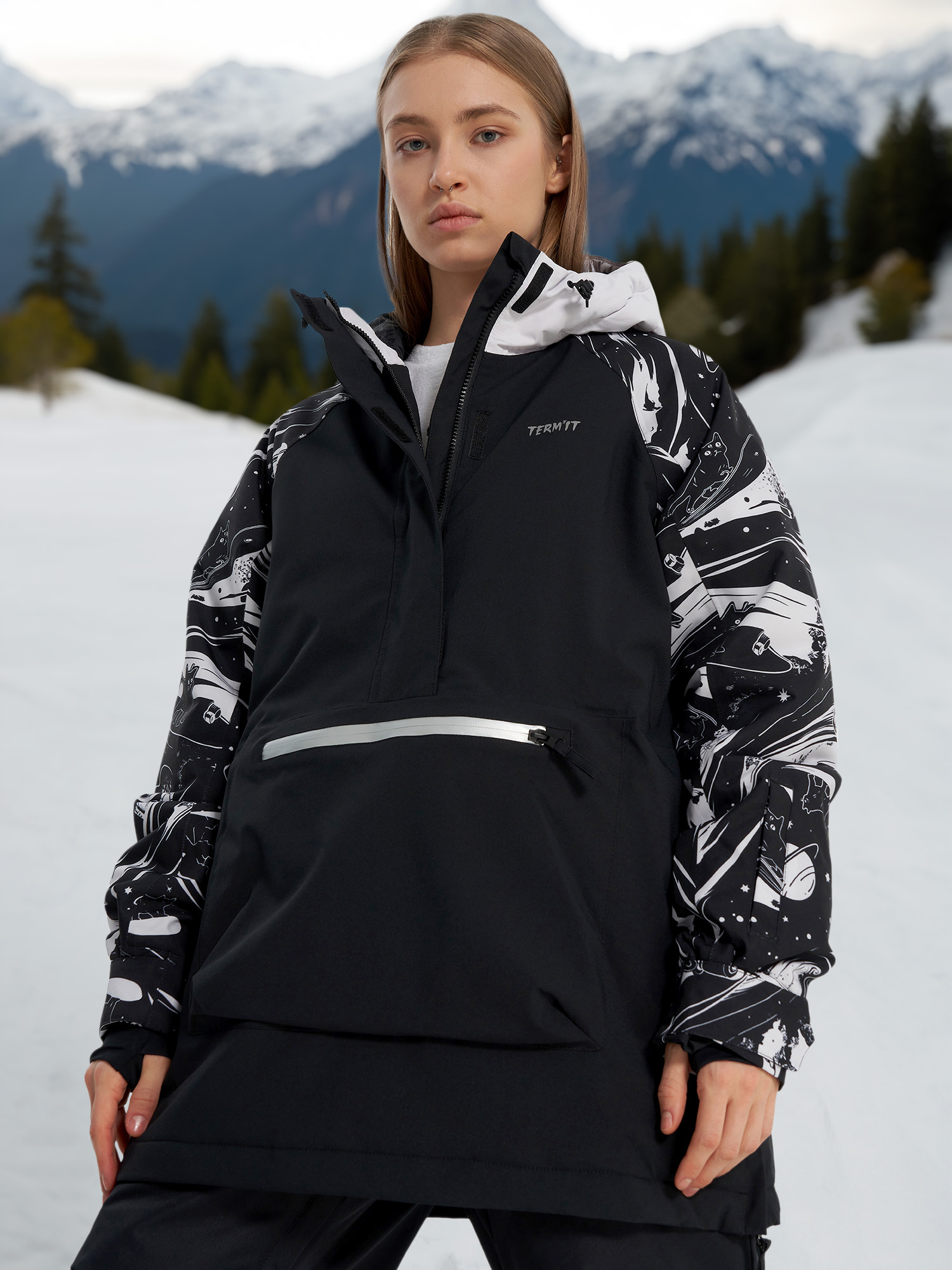 Анорак женский Termit, черный, арт. 23500