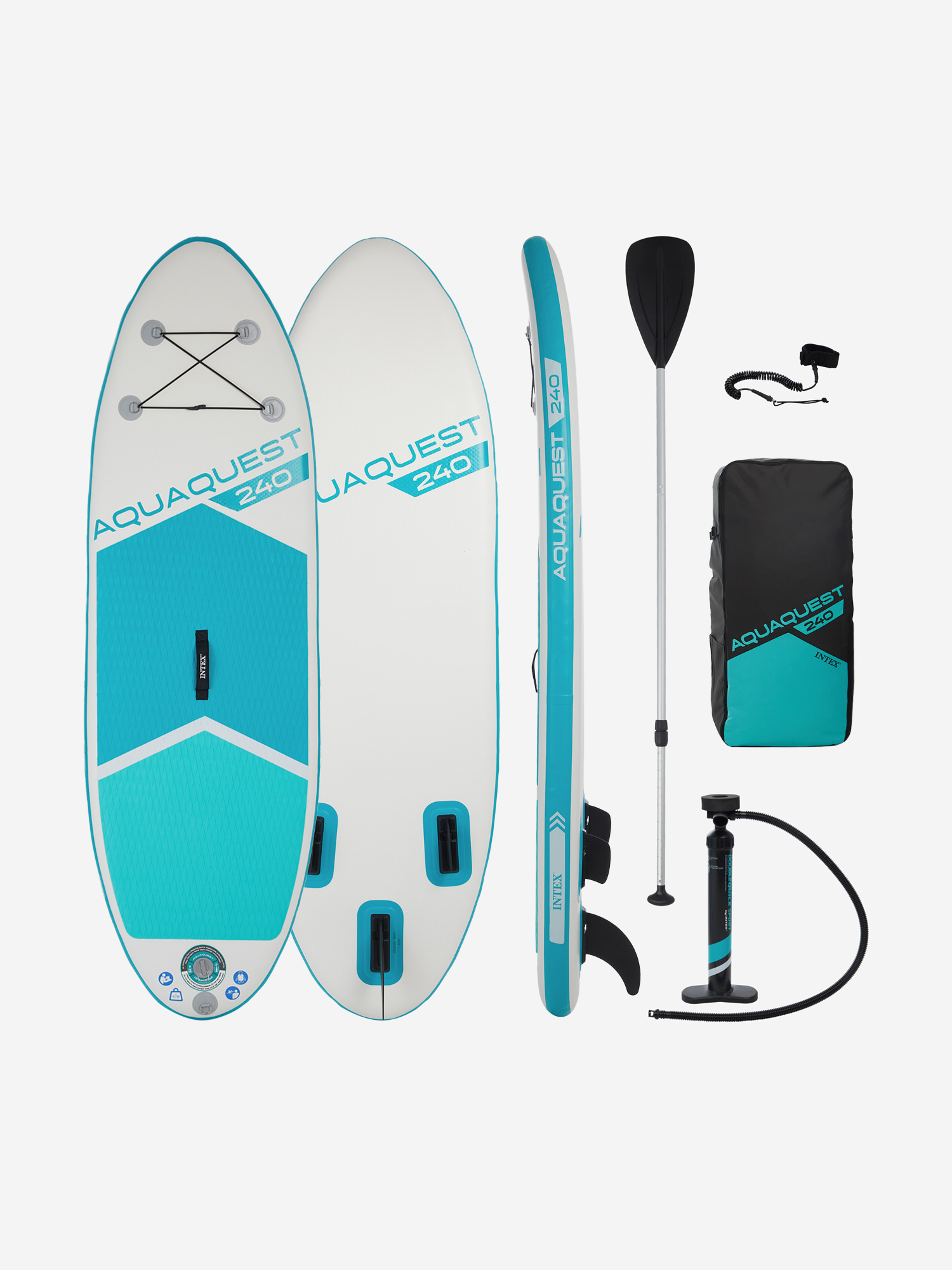 

SUP надувной детский Intex Aqua Quest 240, Мультицвет