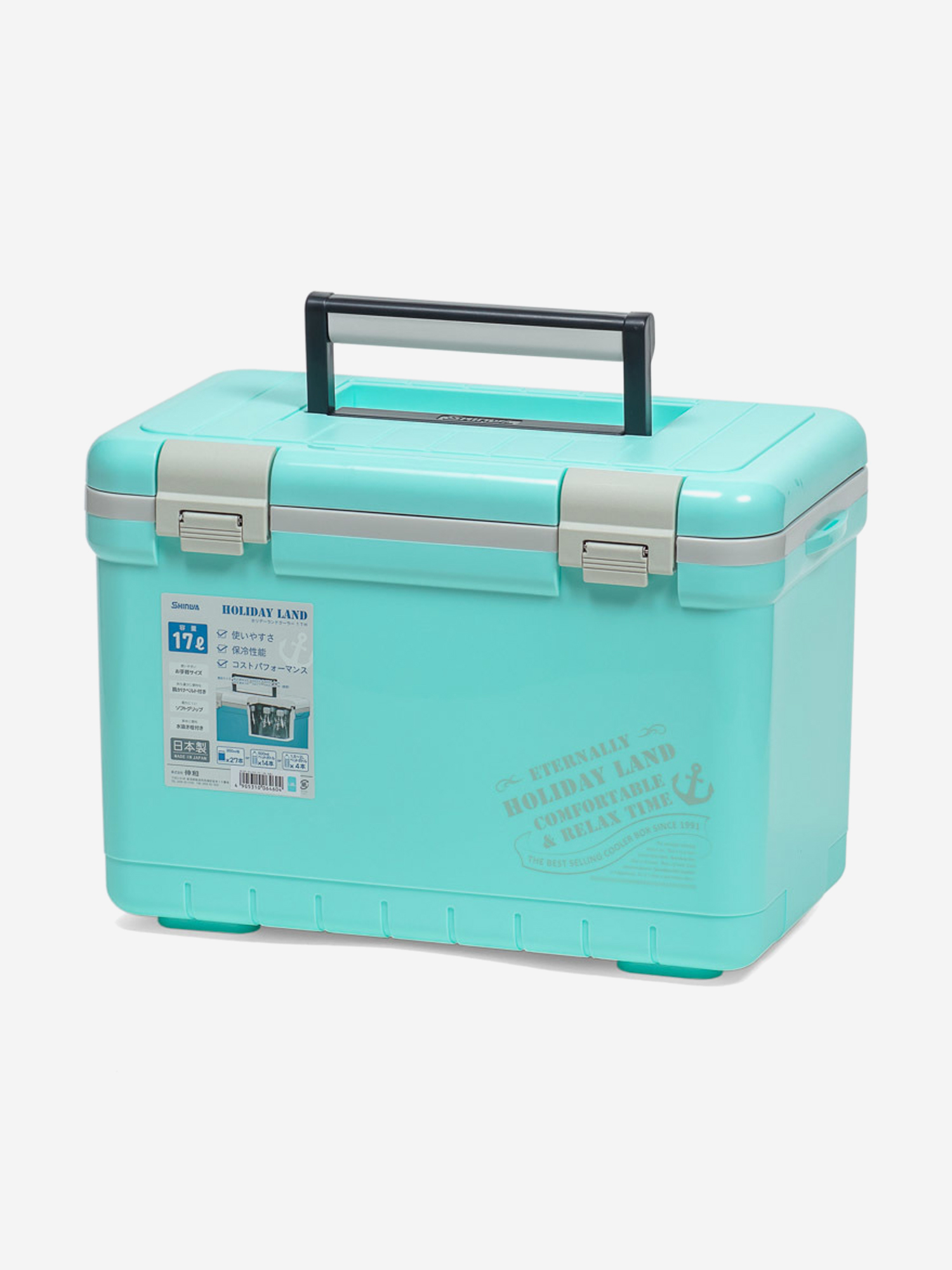 Термобокс SHINWA Holiday Land Cooler 17H синий, Синий термобокс iris ohyama hugel vacuum cooler box tc 40 белый 40 литров белый