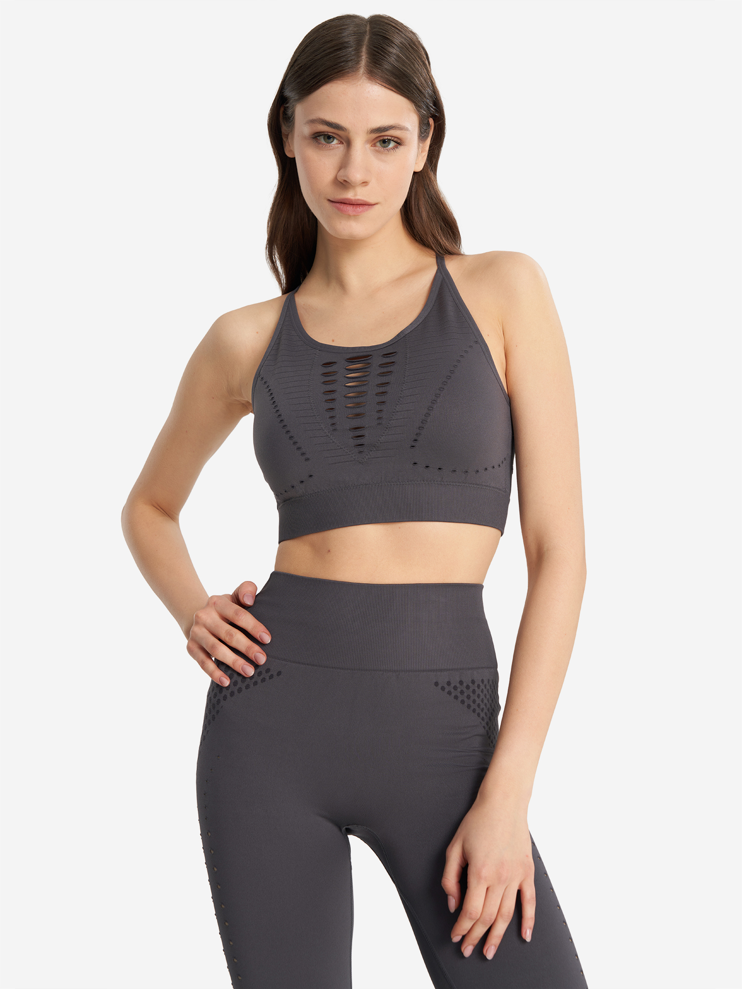 Изображение товара Спортивный бра Sensana для йоги и тренировок, бесшовный, средняя поддержка