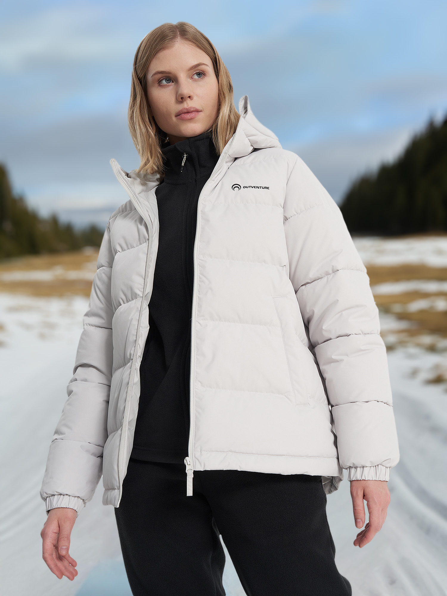 Пуховик Outventure, серый, арт. 137029out-90