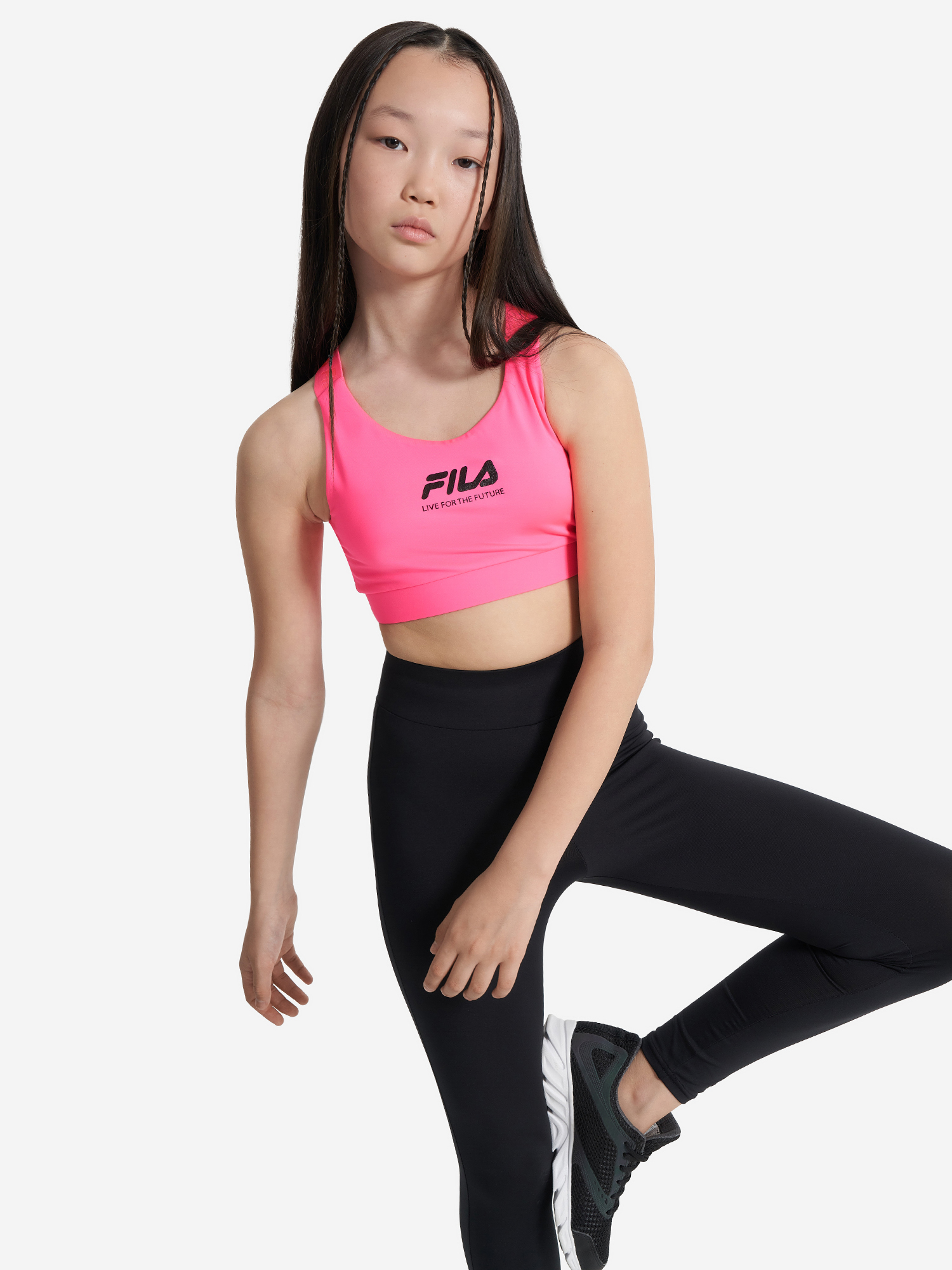 

Топ бра спортивный для девочек FILA, Розовый