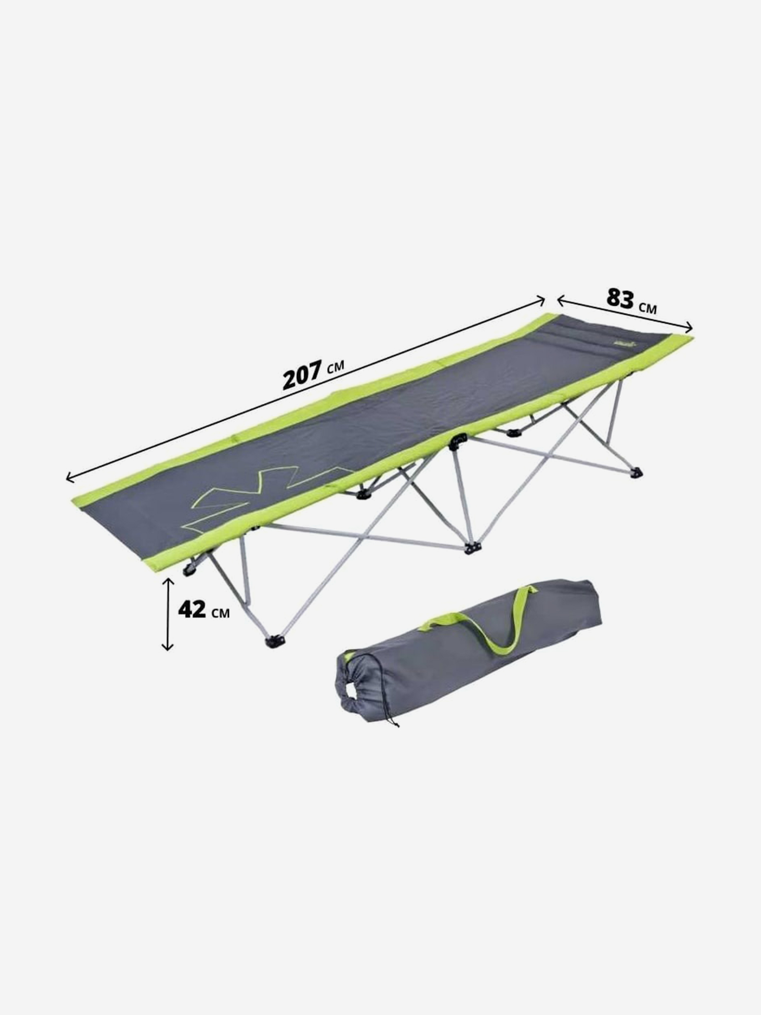 

Кровать склад. Norfin NUKARI COMFORT NF (NF-20507), Серебряный