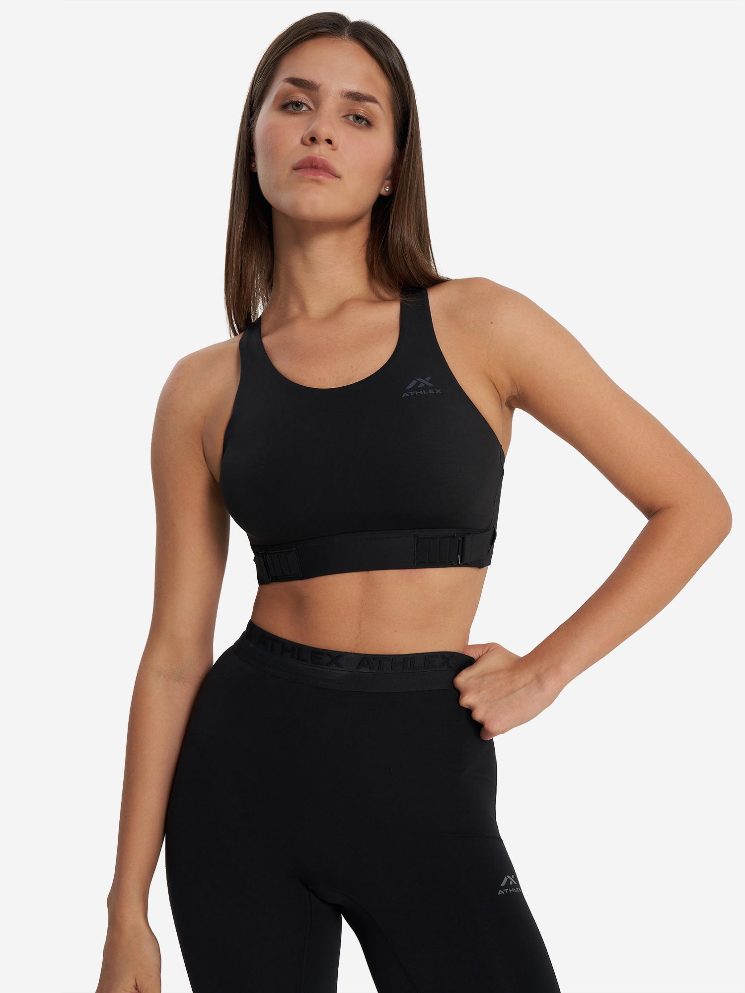 Топ бра спортивный Athlex, черный, арт. 35474