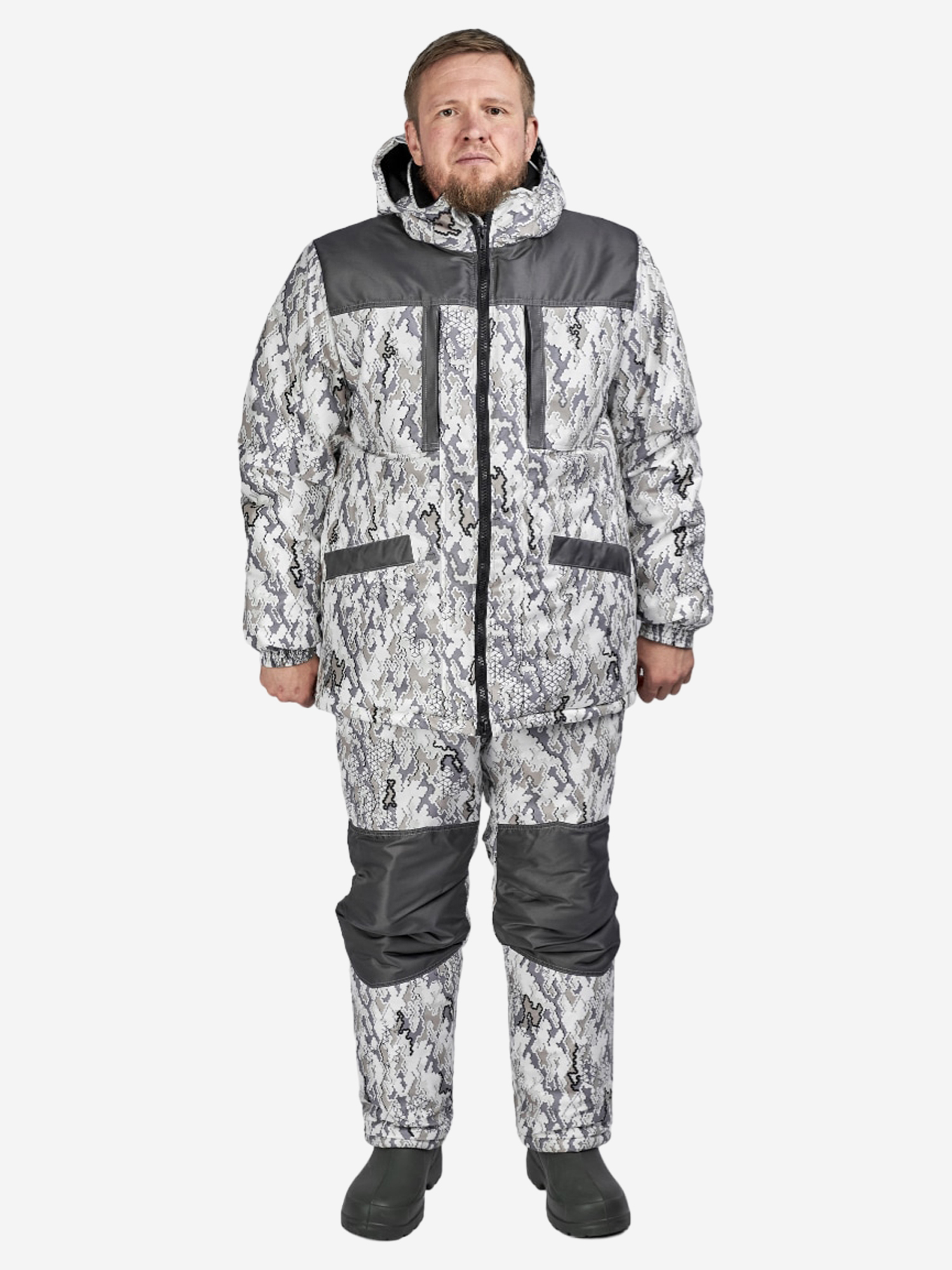 Изображение товара Костюм мужской FANTOM FORCE SEVER зимний для охоты и рыбалки, Камуфляж/белый/черный