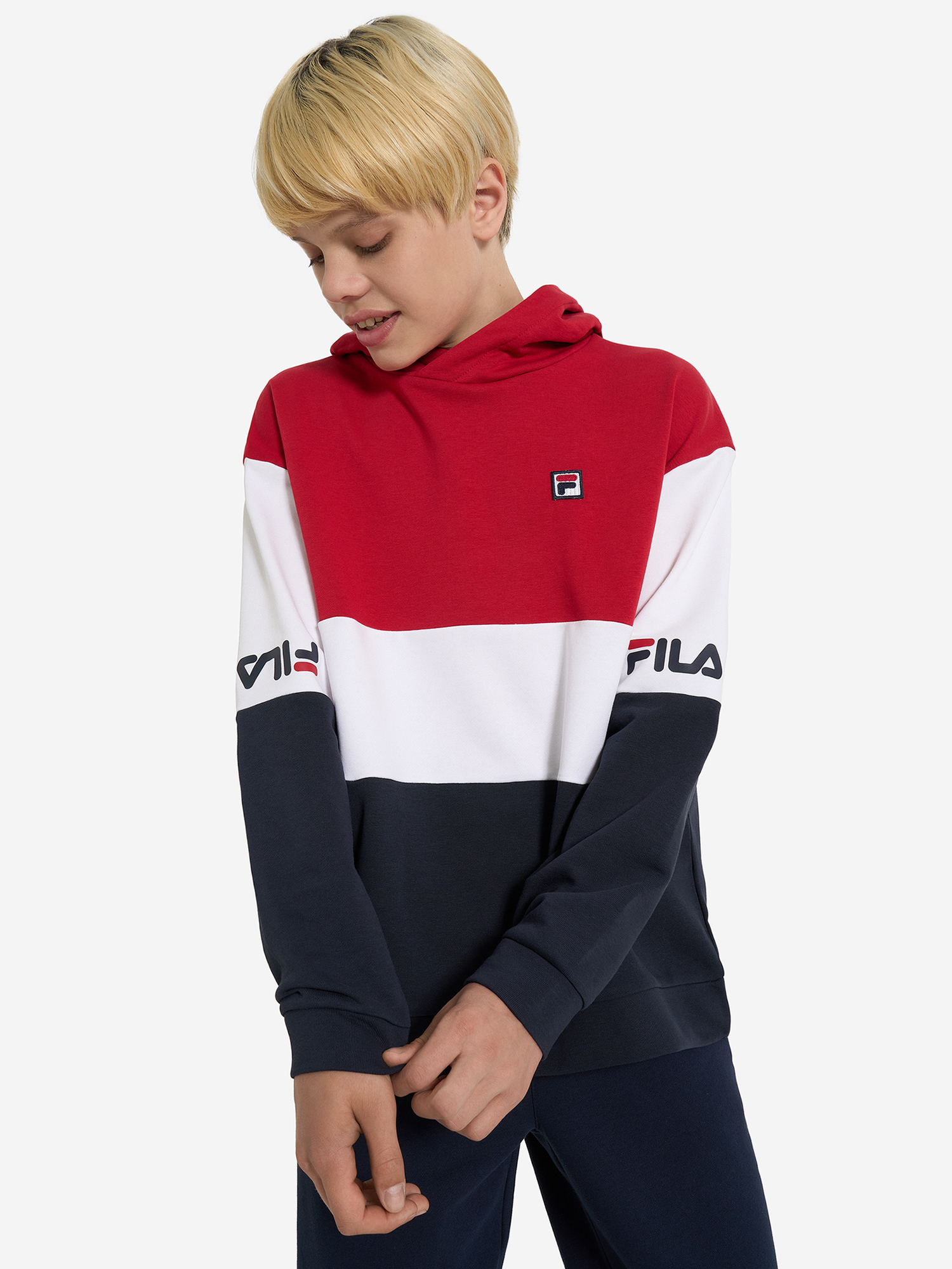 фото Худи для мальчиков fila, красный