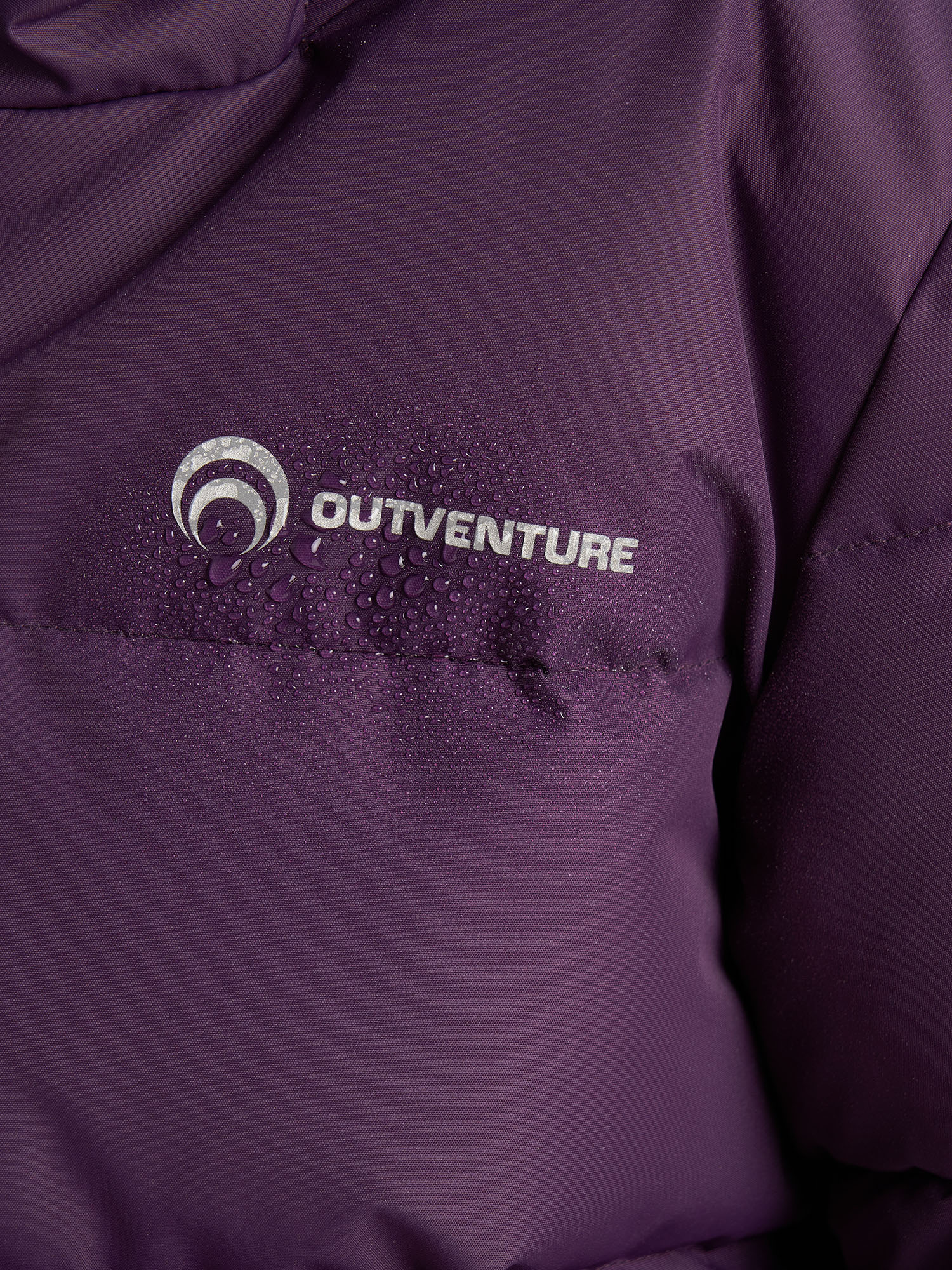фото Пуховик для девочек outventure, фиолетовый