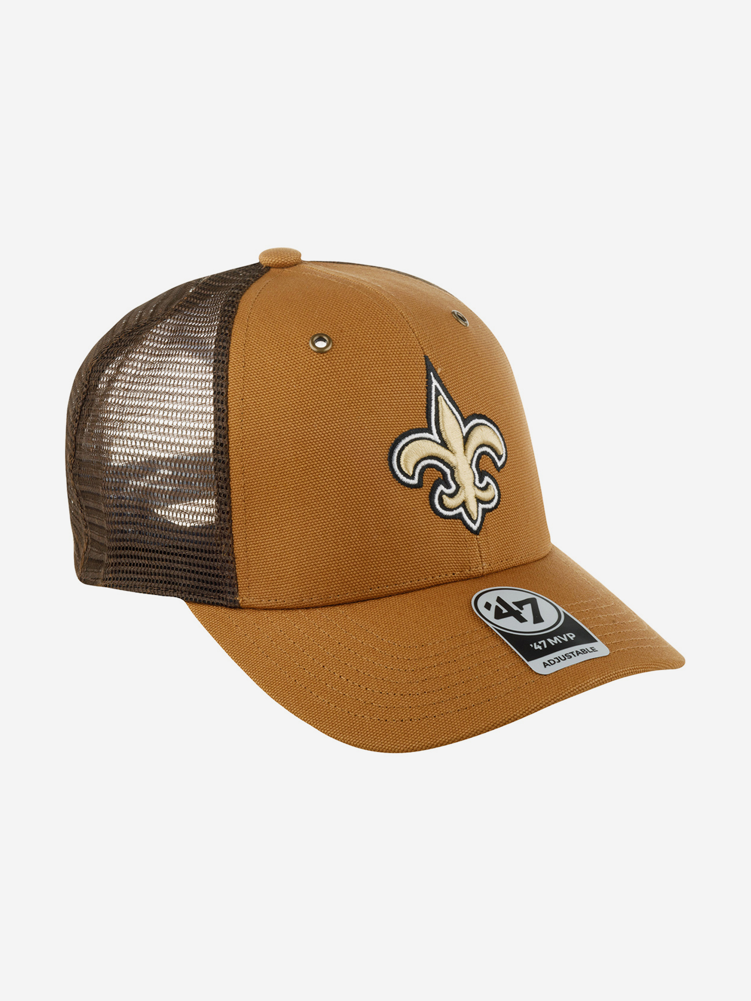 Бейсболка с сеточкой 47 BRAND Carhartt collab New Orleans Saints NFL (коричневый), Коричневый 36-637XDOX403-73, размер Без размера - фото 2