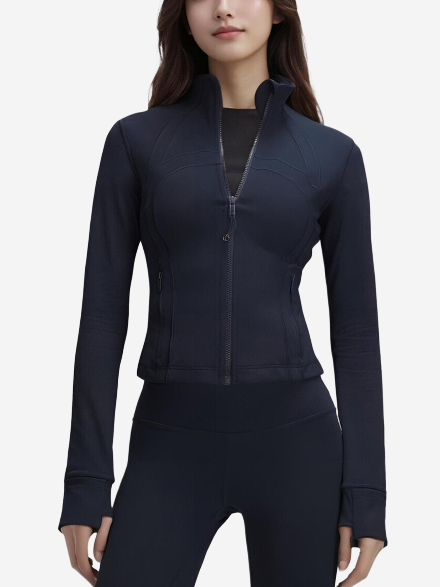 Изображение товара Kуртка для йоги Lululemon синяя - всесезонная, эластичная