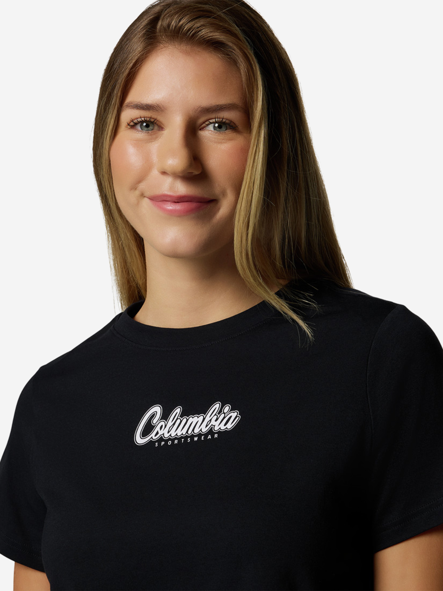 фото Футболка женская columbia rolling bend graphic ss, черный