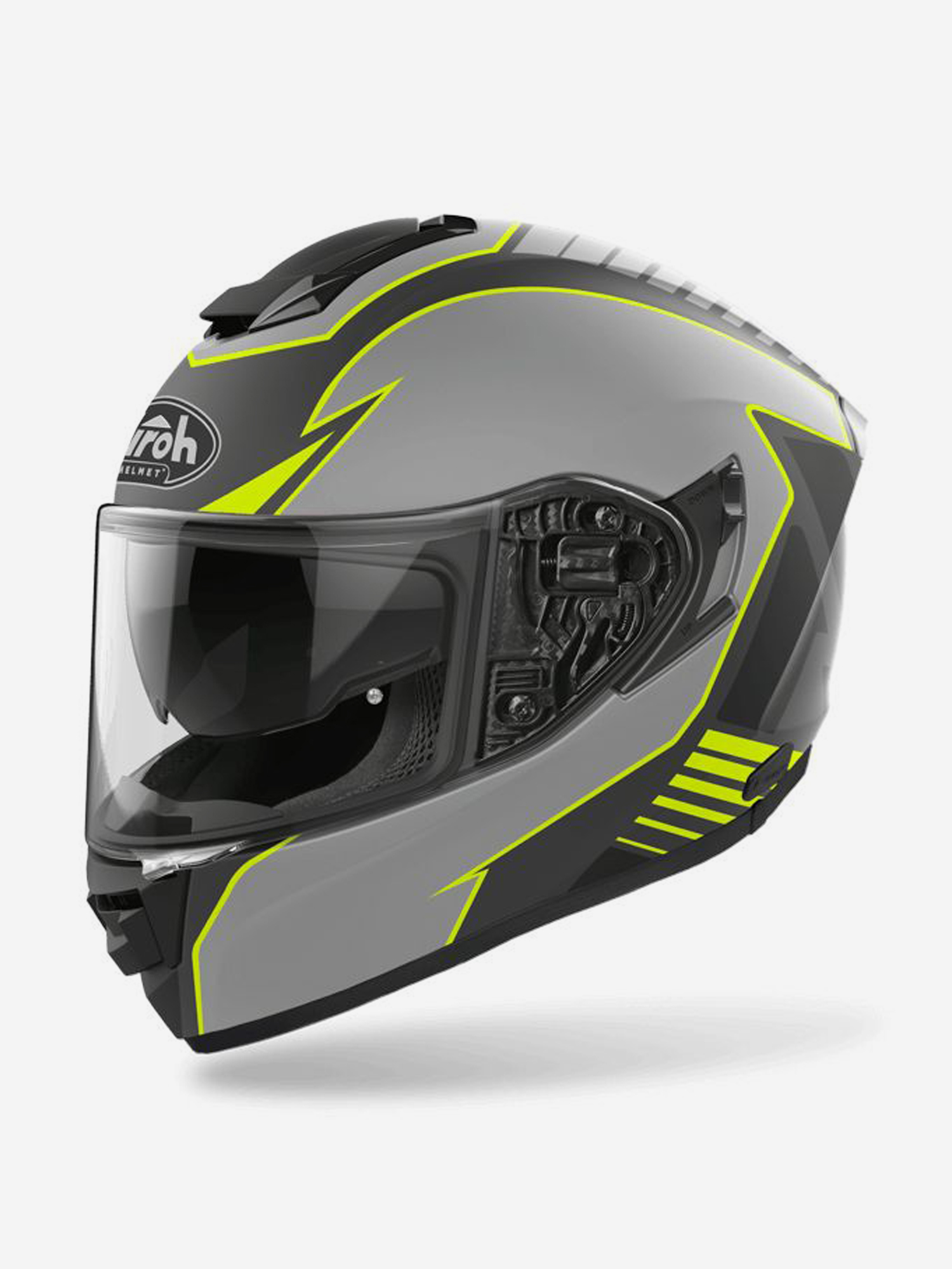 

Мотошлем интеграл Airoh ST.501 TYPE Yellow Matt, Черный