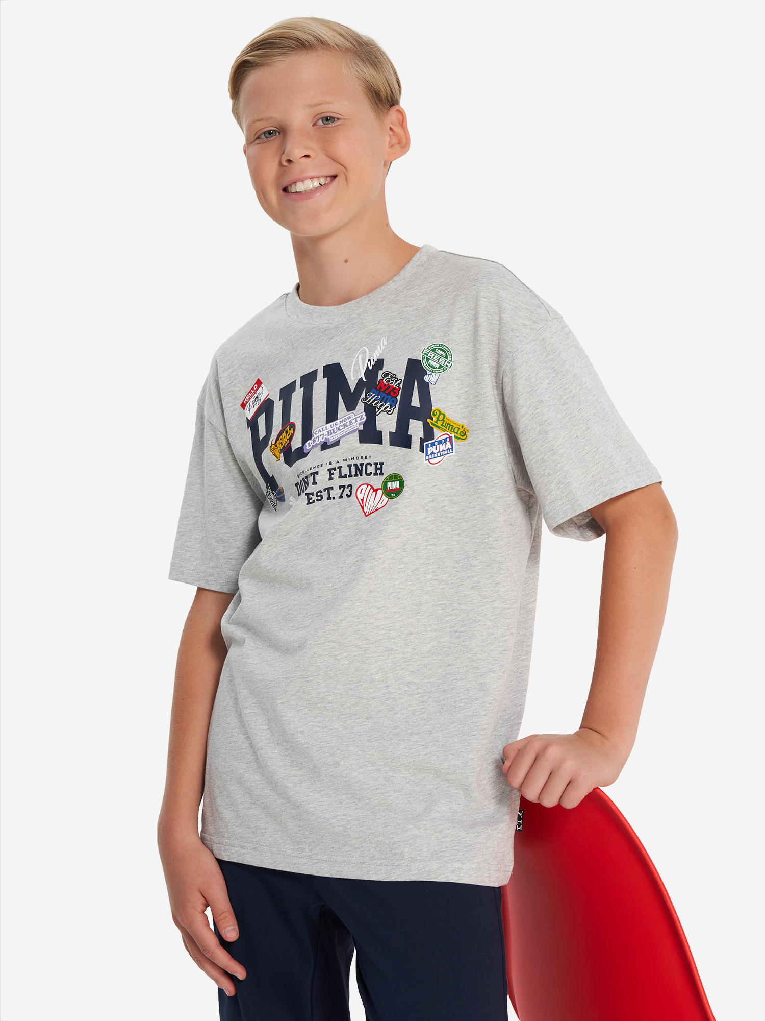 

Футболка для мальчиков PUMA Basketball Hoopstellations, Серый