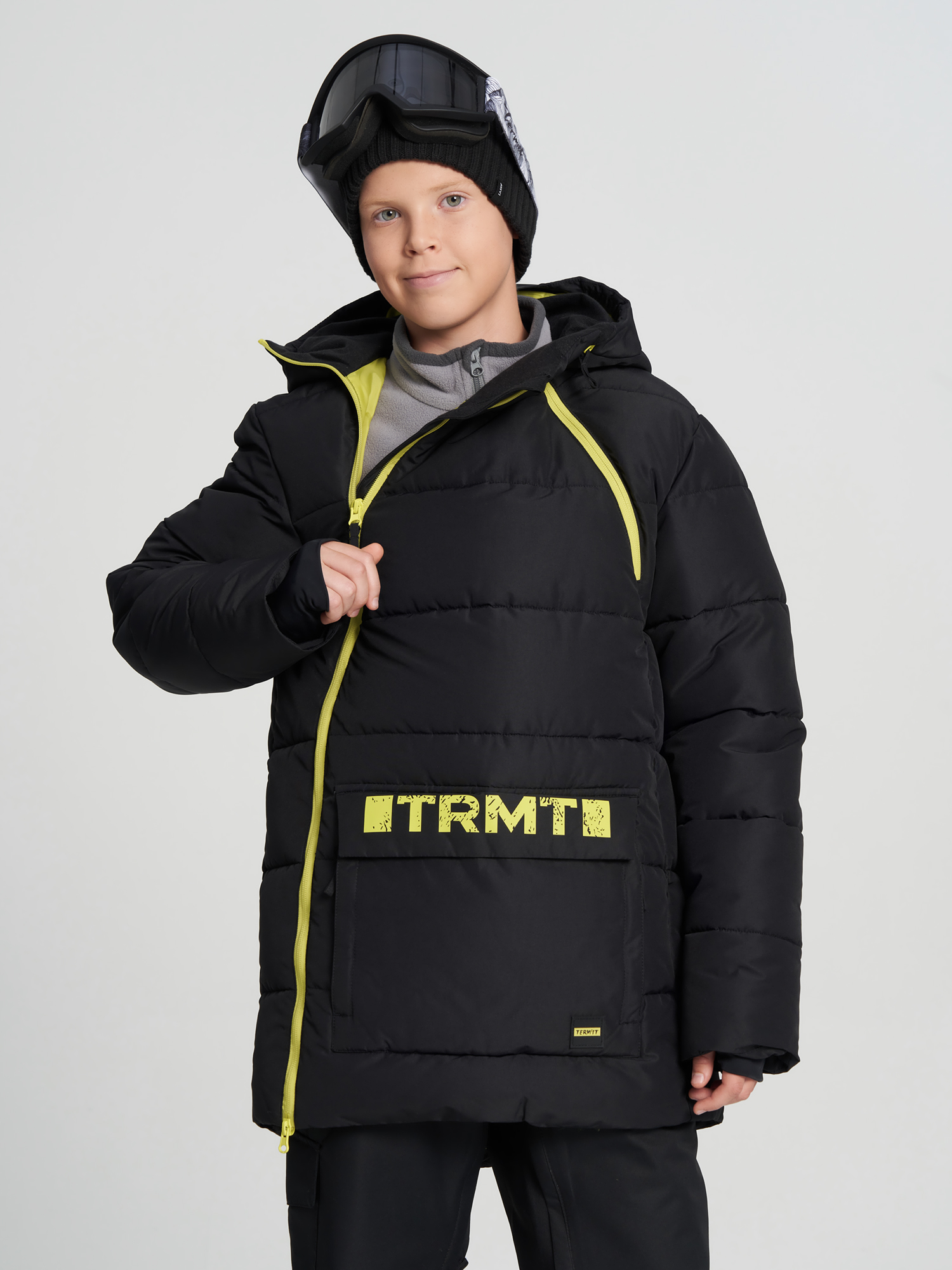 Пуховик мембранный для мальчиков Termit, Черный