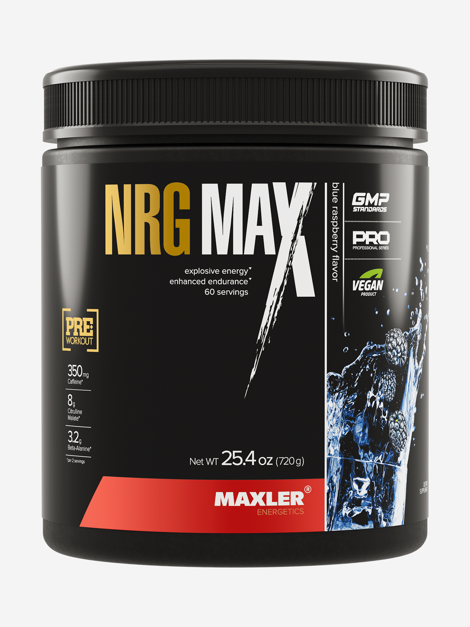 Изображение товара Энергетик с витаминами и комплексами Maxler, порошок, 720 г - Ежевика