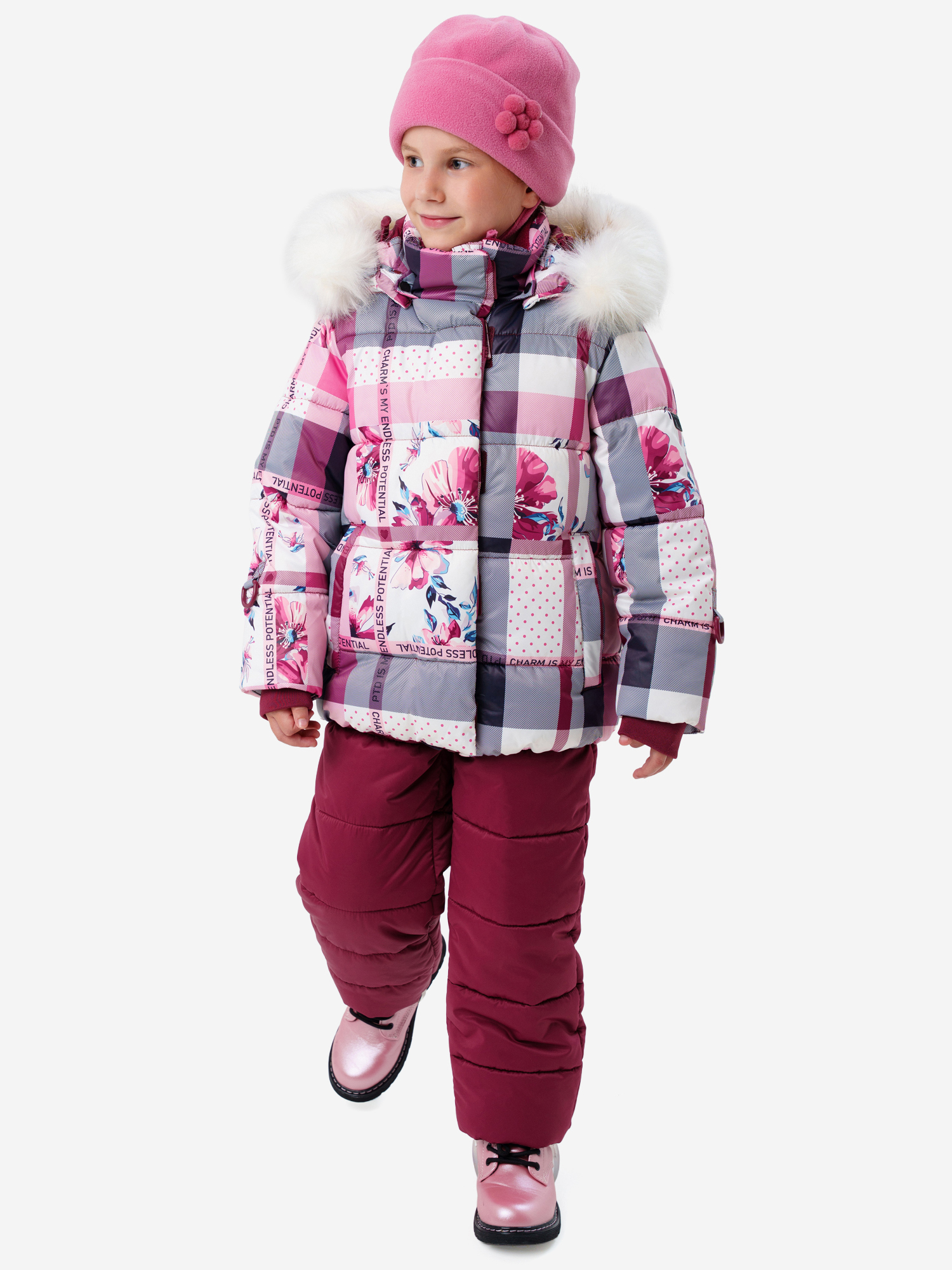 Изображение товара Зимний комплект для девочек куртка и полукомбинезон PlayToday  до -20°C водоотталкивающая мембрана