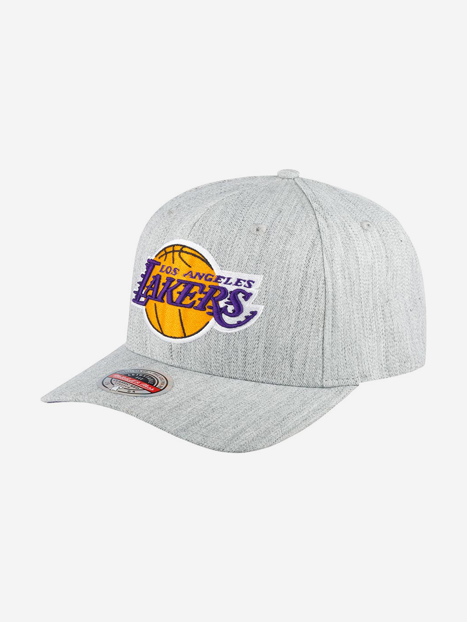 Бейсболка MITCHELL NESS 6HSSMM19363-LALGYHT Los Angeles Lakers NBA (серый), Серый шапка с отворотом mitchell ness eu175 teamtalk gry detroit red wings nhl серый серый