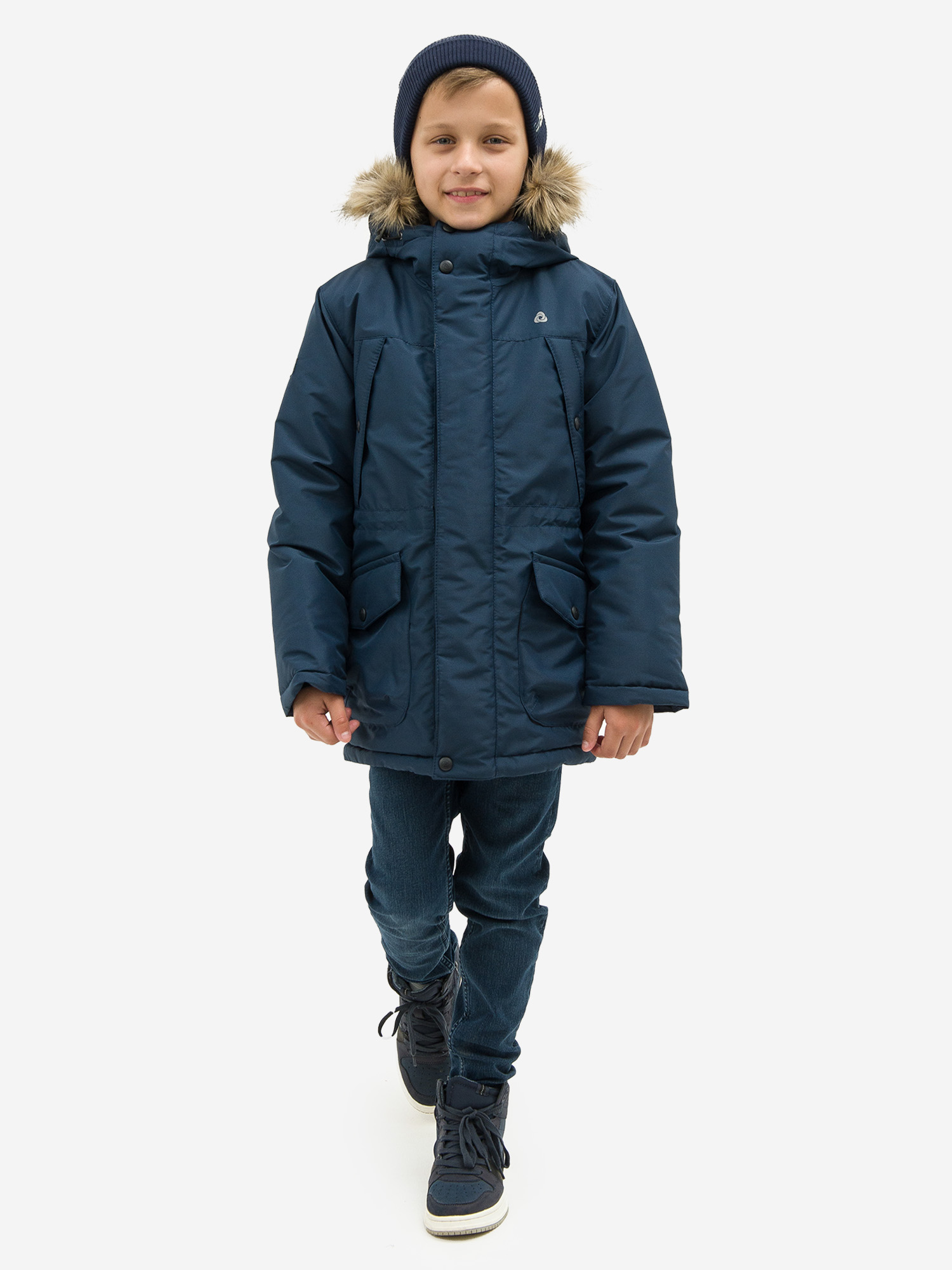 Куртка детская зимняя CosmoTex, Синий шапка зимняя для мальчика nikastyle синий