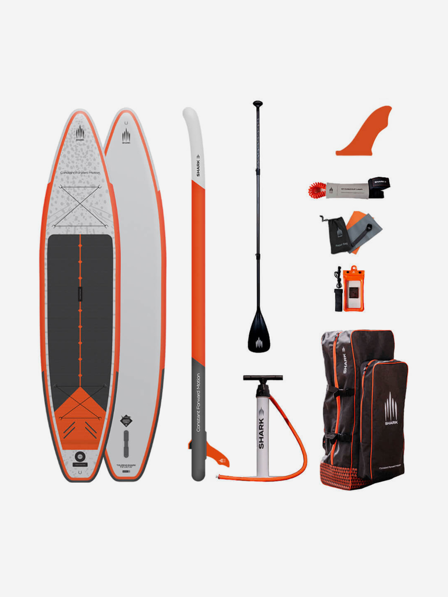 

Доска SUP надувная комплект Shark Touring Xplor 12'6"x32"x6", Белый