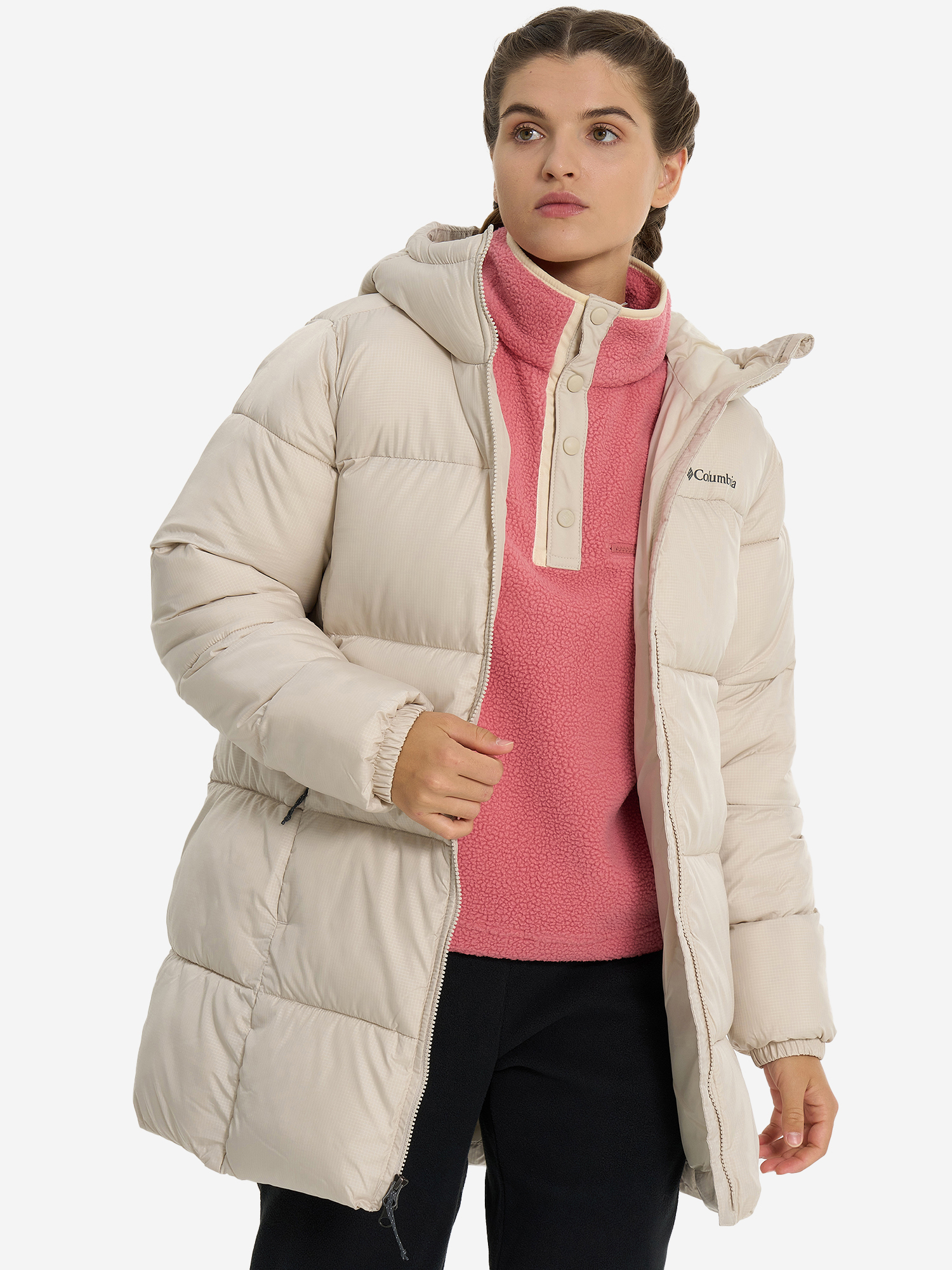 Куртка утепленная женская Columbia Puffect II Mid Hooded Jacket, Бежевый 2088471CLB-278, размер 44 - фото 2