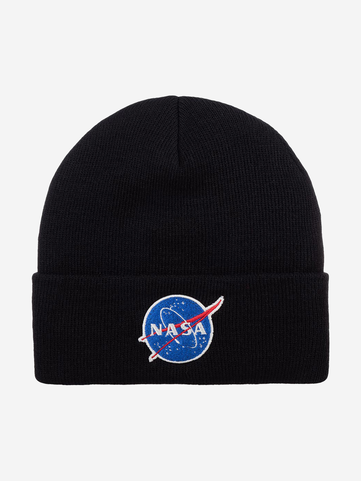Шапка с отворотом AMERICAN NEEDLE 21019A-NASA NASA Cuffed Knit (черный), Черный бейсболка american needle 43870a nasa space with nasa