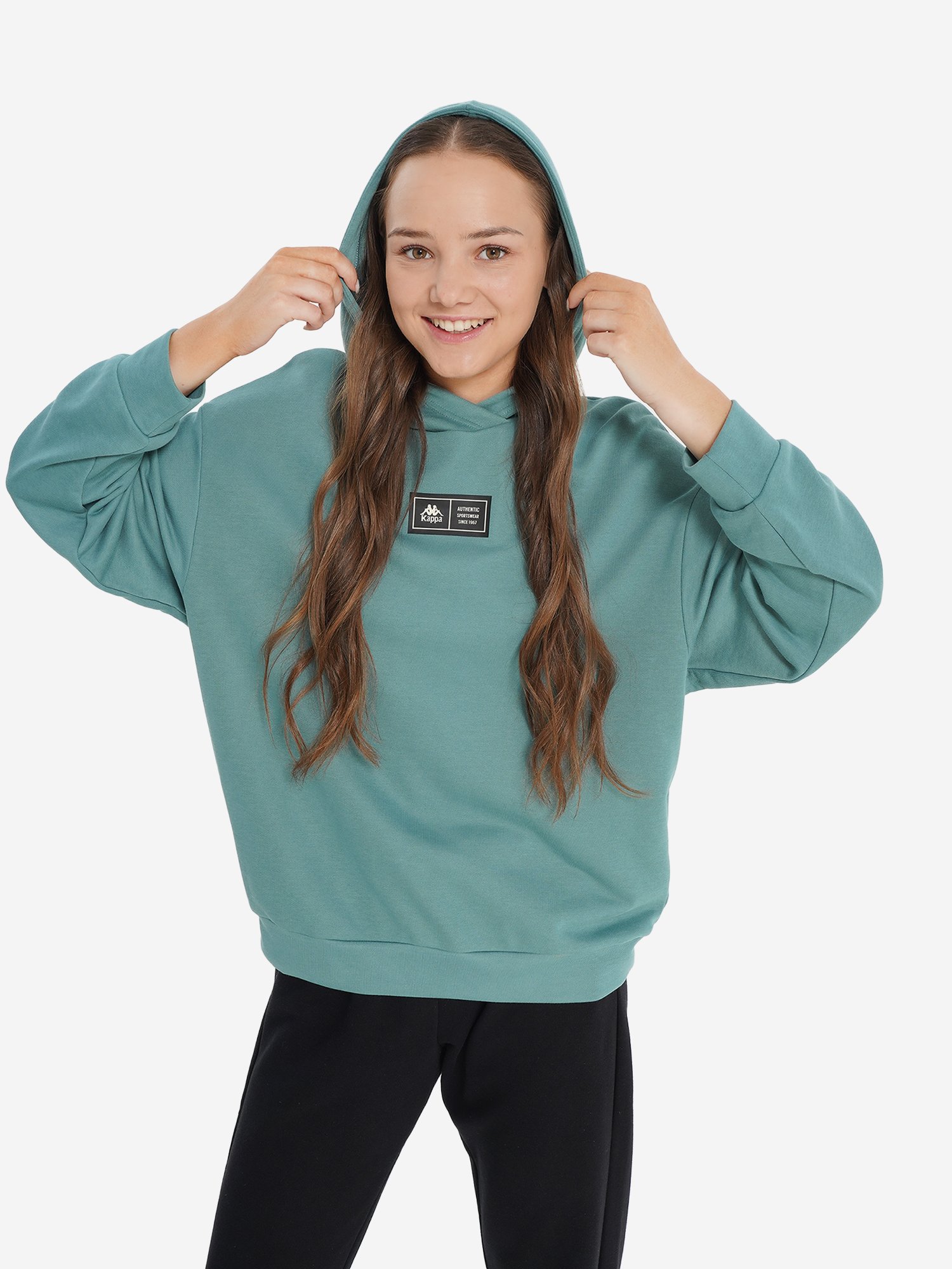 

Худи для девочек оверсайз Kappa, Синий