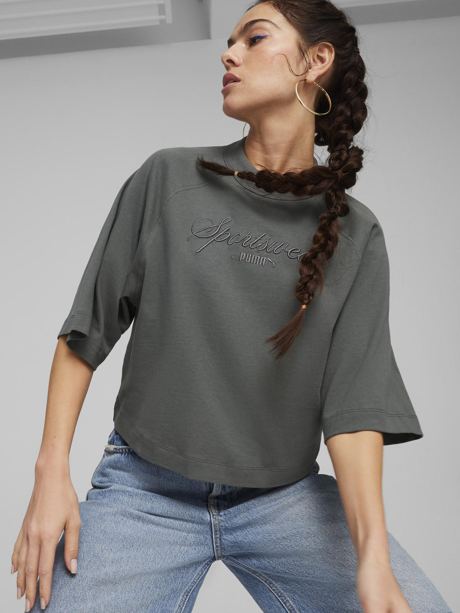 

Футболка женская PUMA Classics+ Oversized, Серый