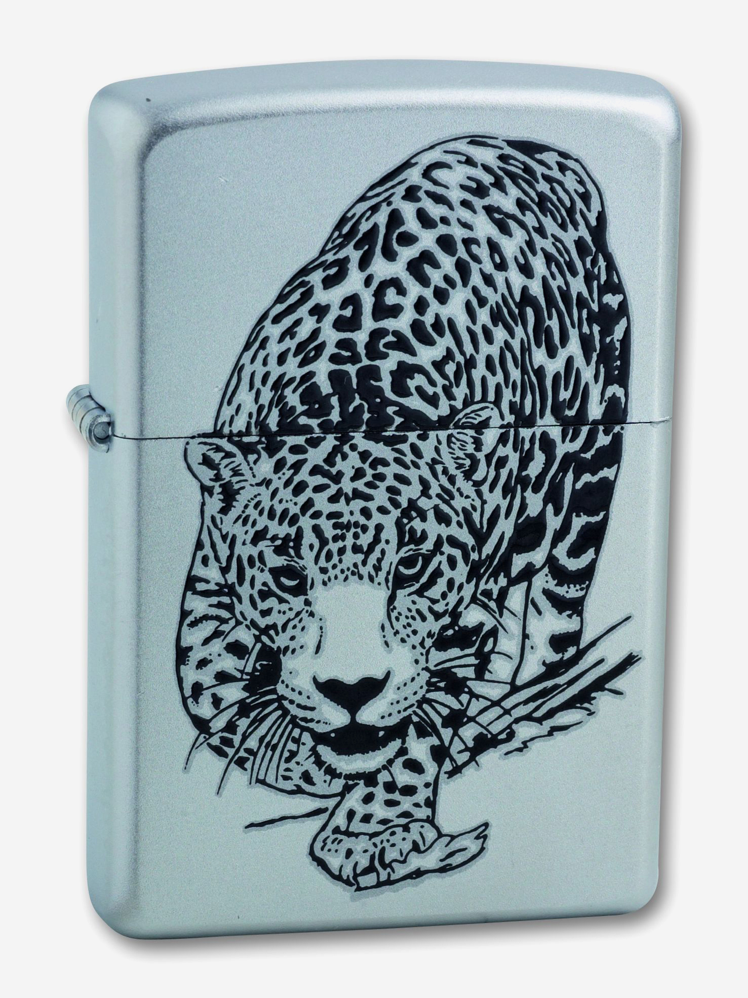 

Зажигалка бензиновая ZIPPO 205 LEOPARD, Серебряный