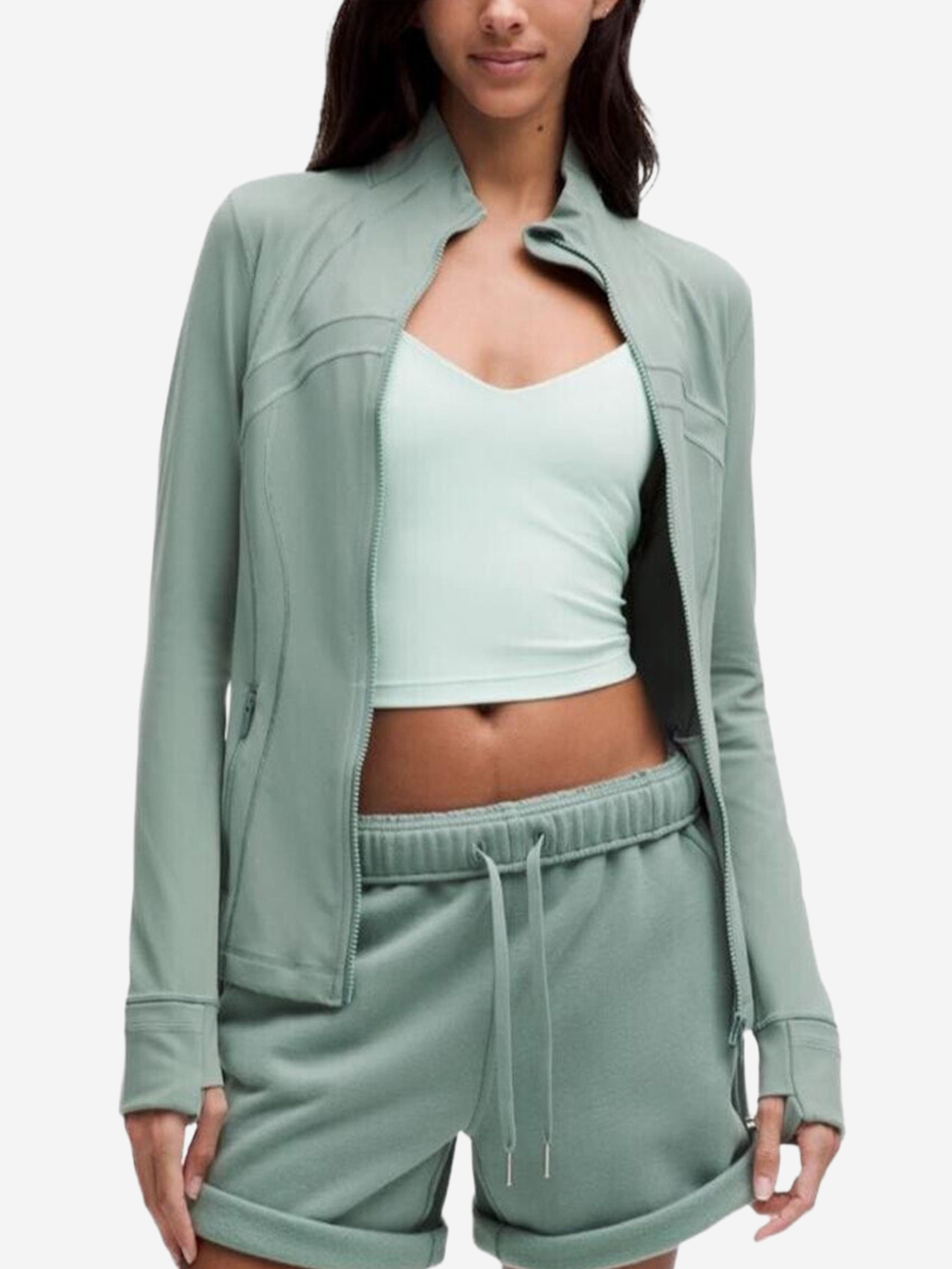 Изображение товара Lululemon Define Yoga Coat кофта для пляжа и плавания женская голубая