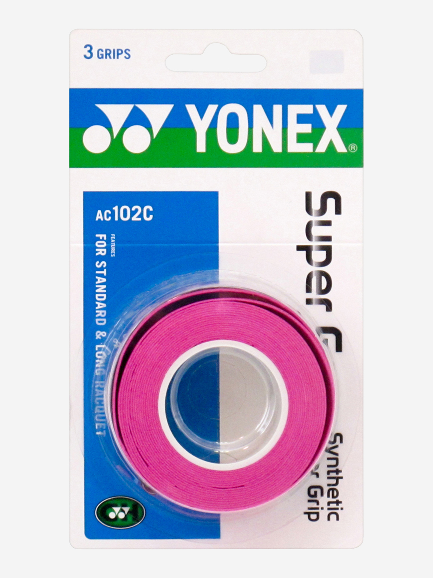 

Обмотка для ракеток Yonex Super Grap AC102EX-3 (Pink) - 3шт., Розовый