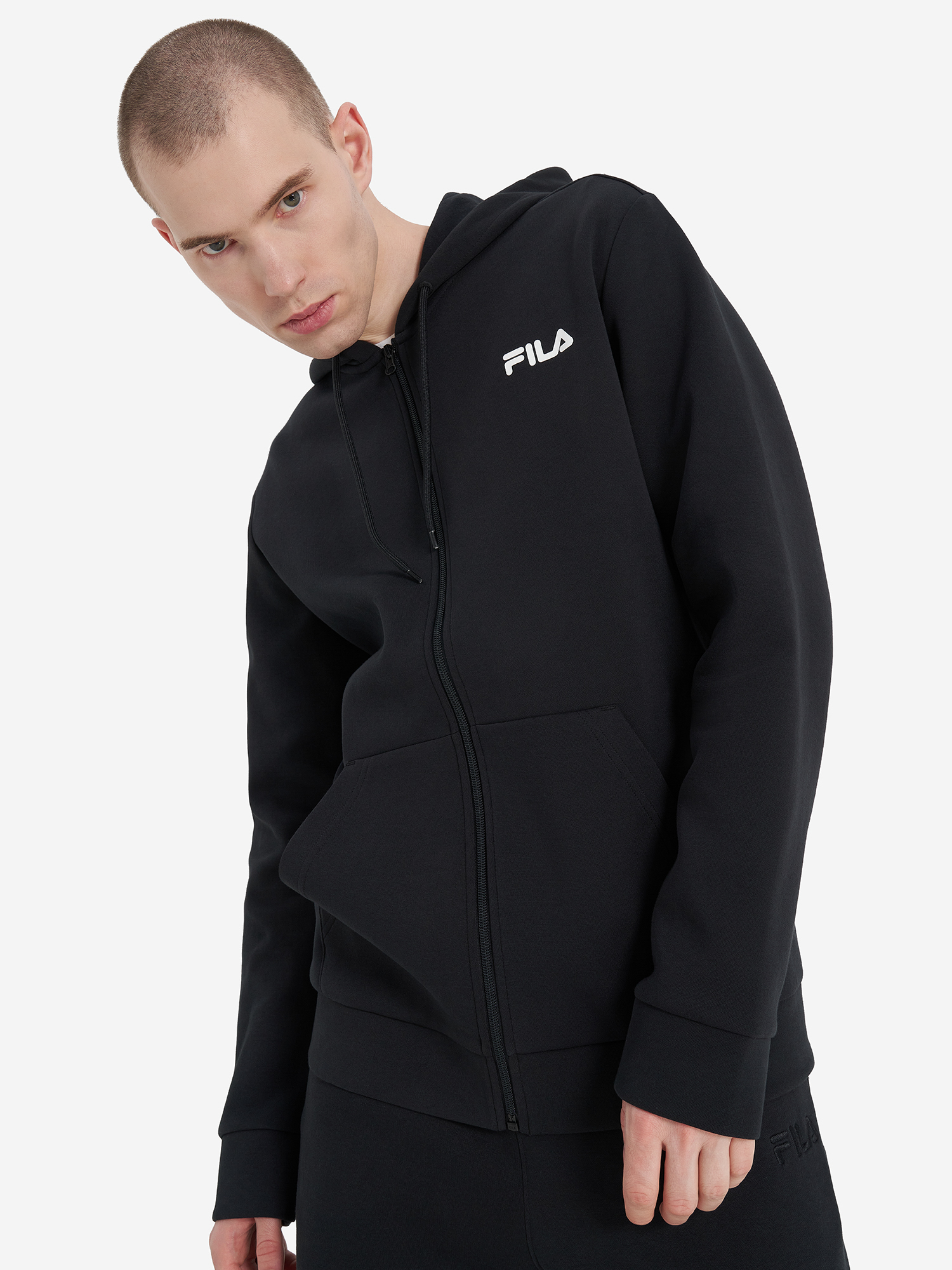 Толстовка мужская FILA Essentials, Черный 129400FLA-99, размер RUS 48-50 | EUR M - фото 2