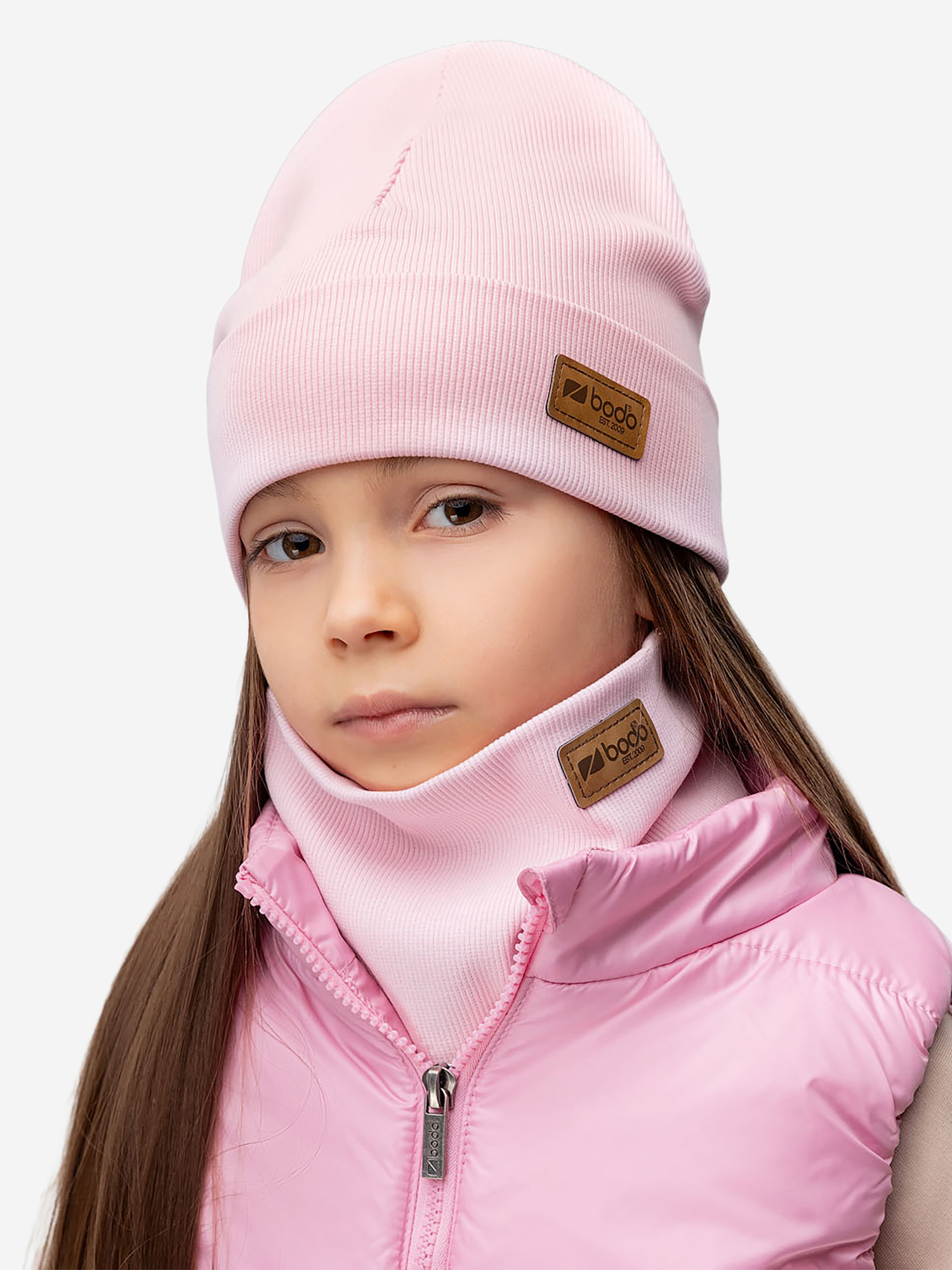 Изображение товара Комплект шапка снуд bodo розовый демисезон для детей
