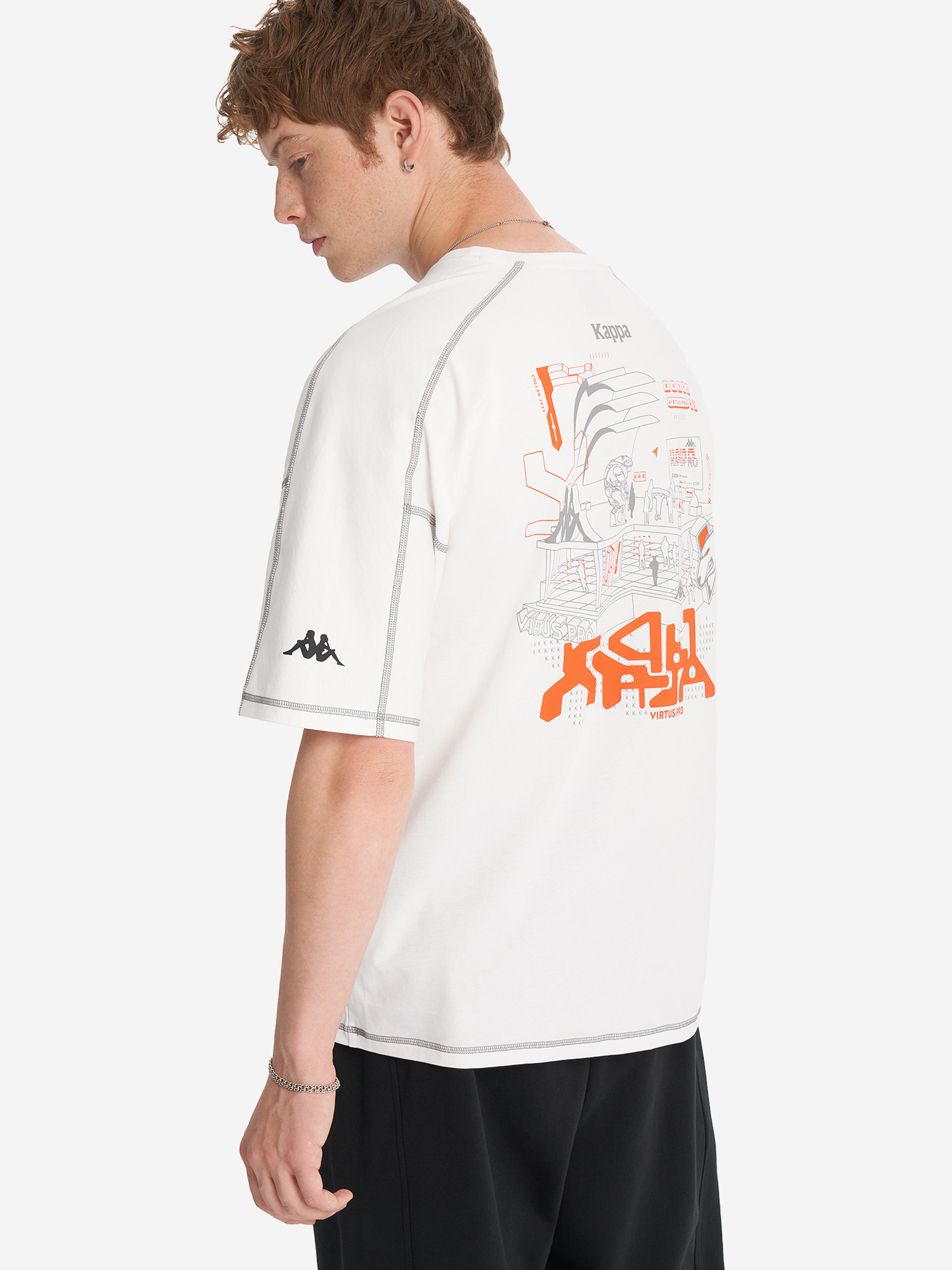 фото Футболка kappa x virtus.pro, белый