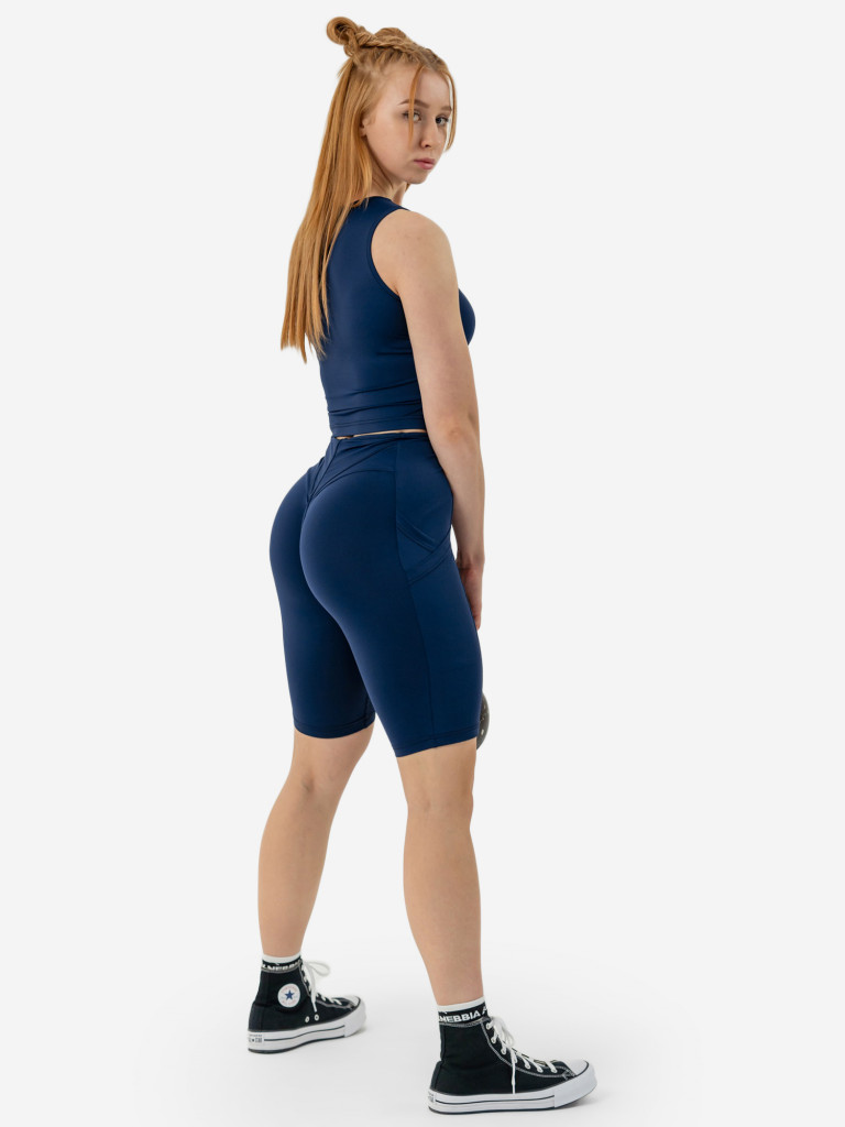 Шорты спортивные женские NEBBIA High waisted biker shorts 10″ GYM THERAPY 628