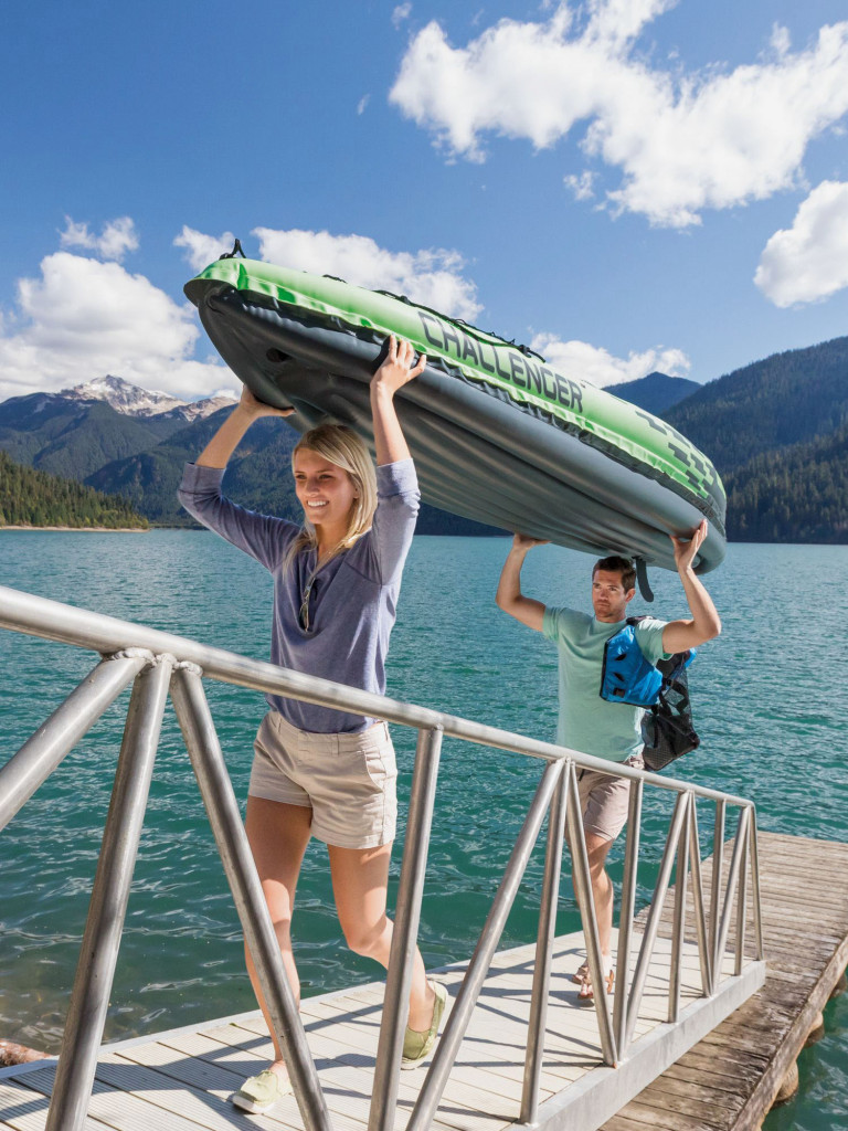 Лодка надувная Intex 68306 Challenger K2 Kayak, 2-местная, насос, весла, до 180 кг