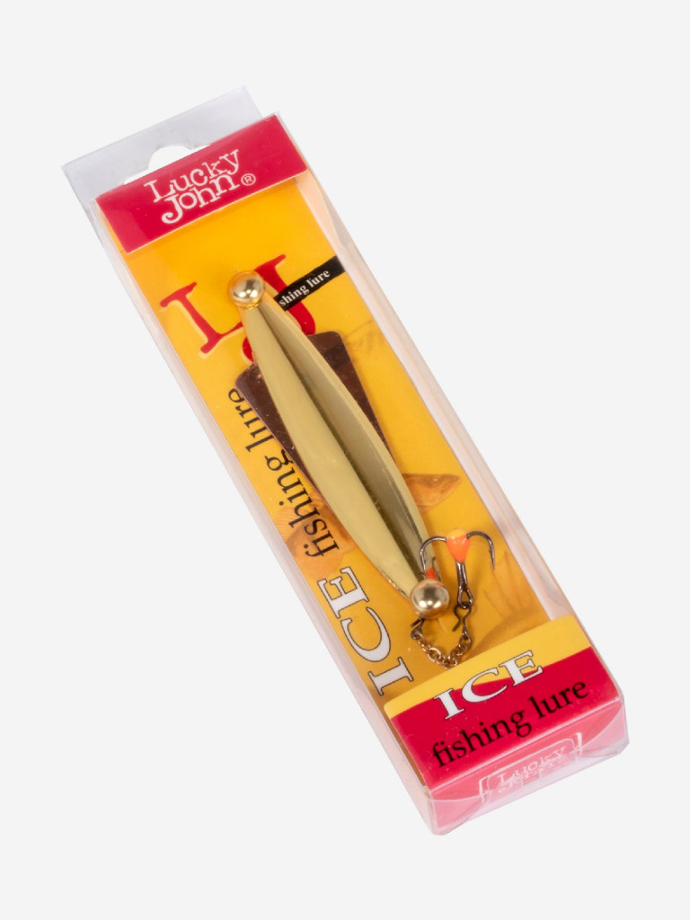 Блесна вертикальная зимняя Lucky John WING с цепочкой и тройником, вес 64мм, вес 10 г