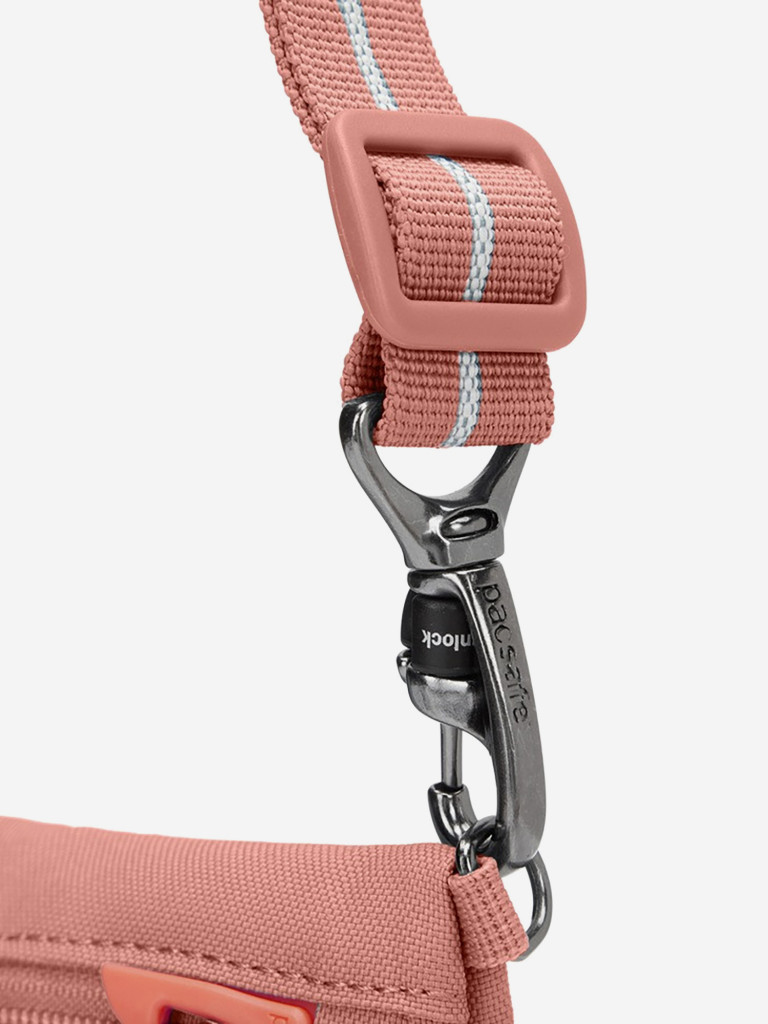 Сумка антивор Pacsafe GO crossbody pouch, розовый, 3,5 л.